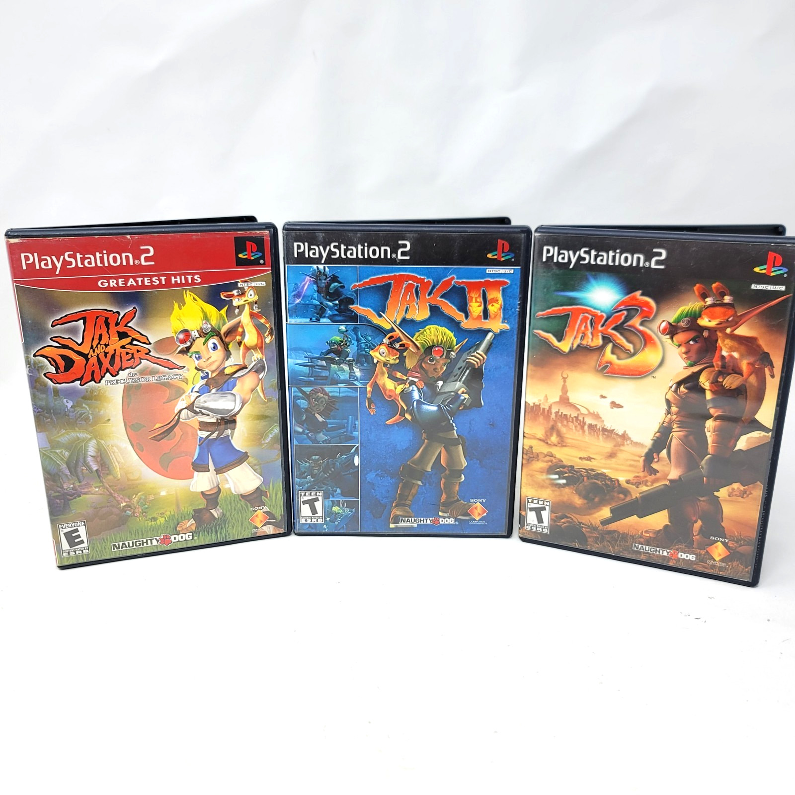 Jak and Daxter, Jak II, Jak 3 PS2 (Sony PlayStation 2, 2003) Tested Working