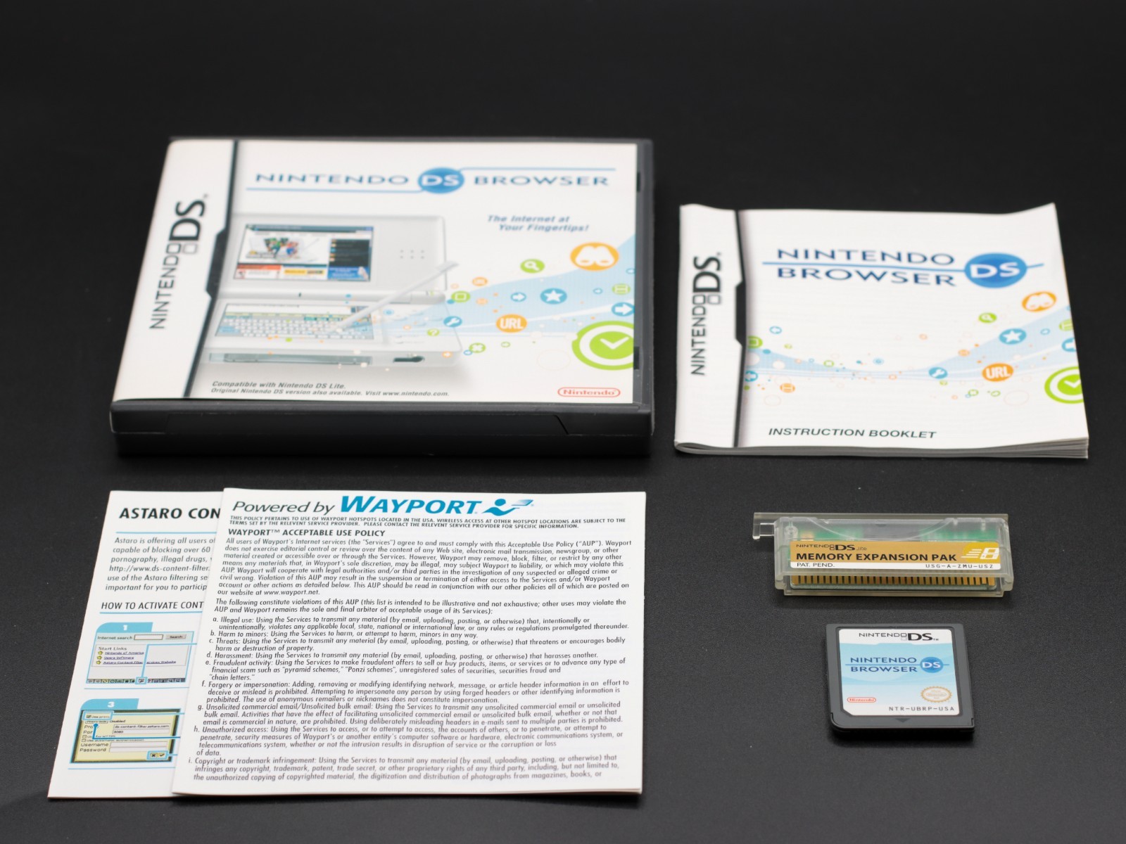 Nintendo DS Internet Browser CiB W/ Memory Expansion Pak