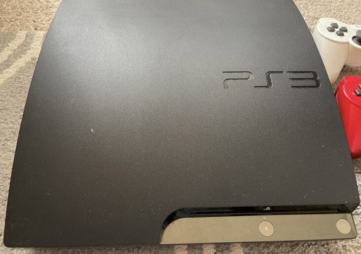 Playstation 3 Slim Console TESTED 160GB with 4 Controllers, 14 Games SEE NOTES