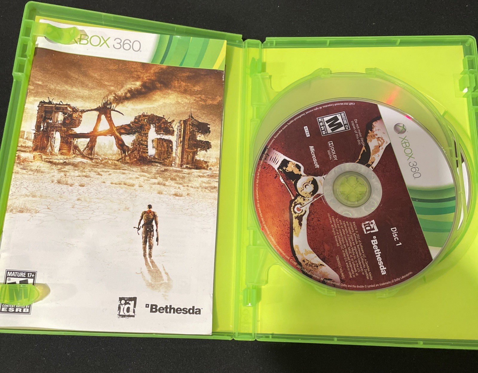 Rage (Microsoft Xbox 360, 2011) Complete Tested Working