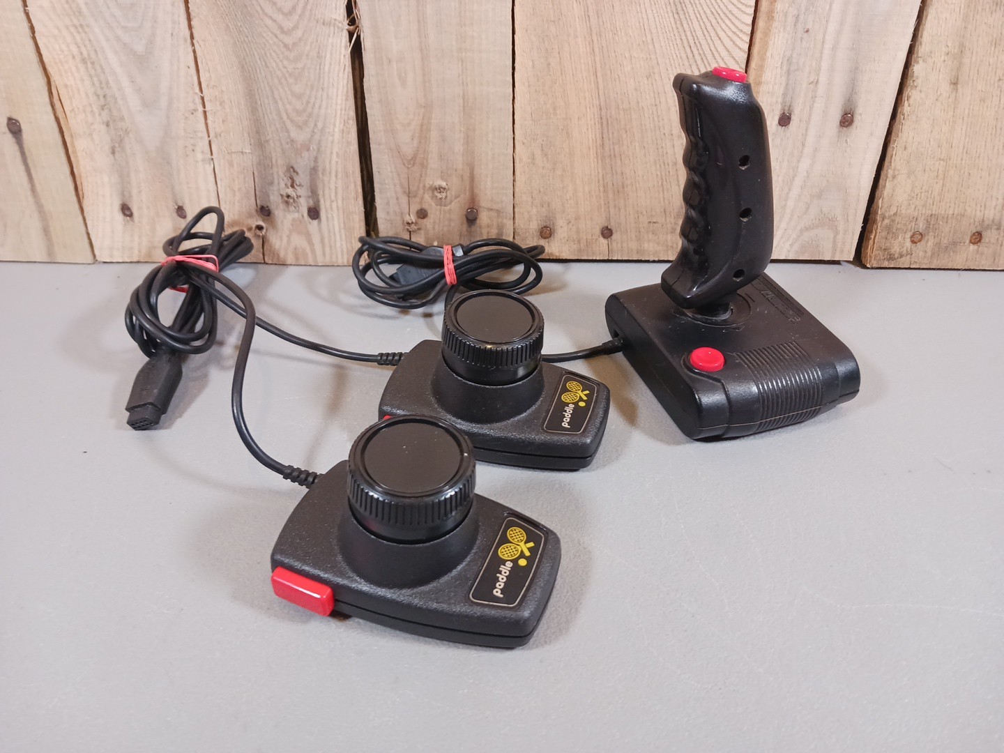 Original Atari Paddle Controllers Plus Spectravision Joystick Controller