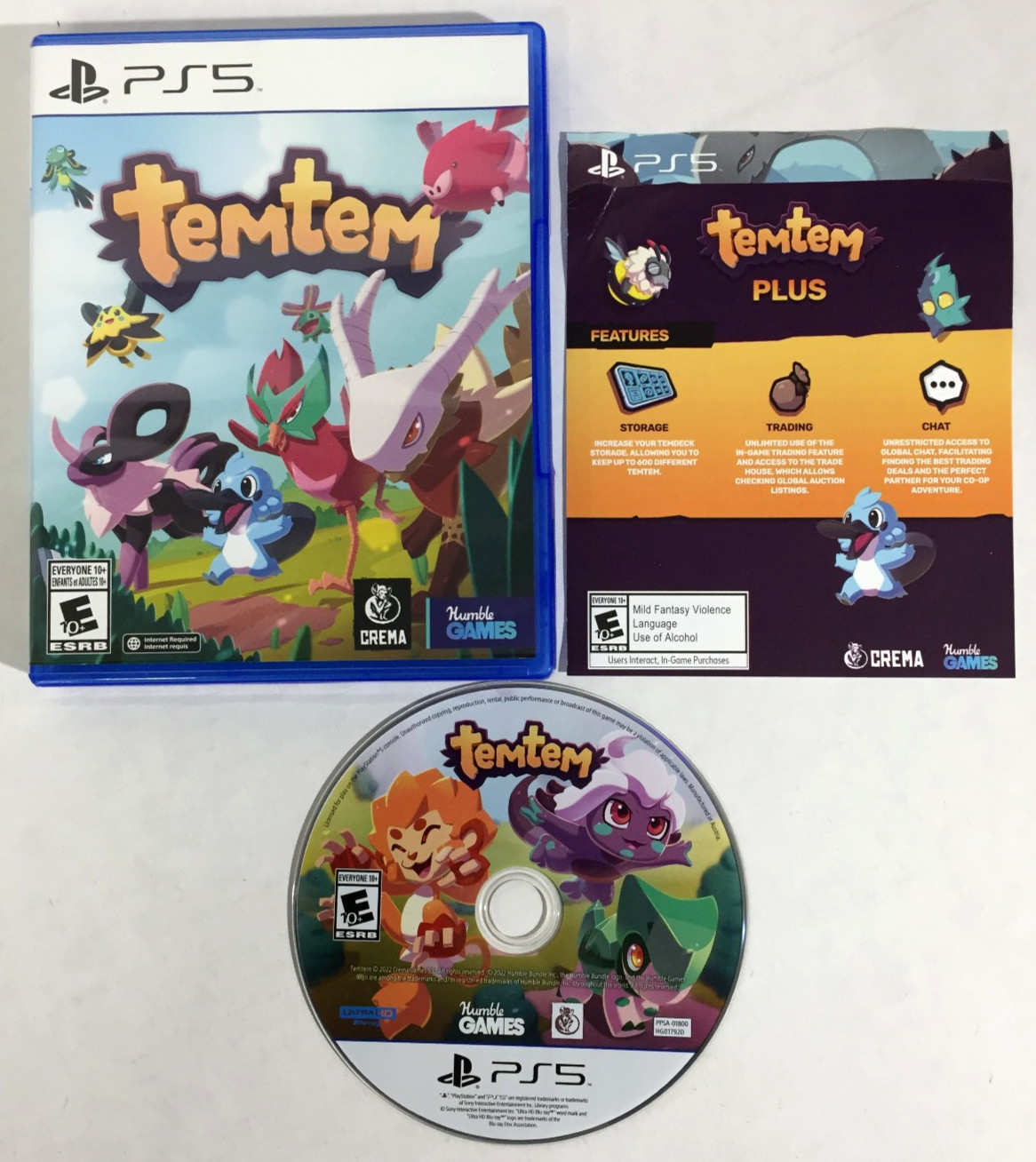 TEMTEM Playstation 5 PS5 Tem Tem Plus HUMBLE GAMES Crema OPEN Unplayed MINT