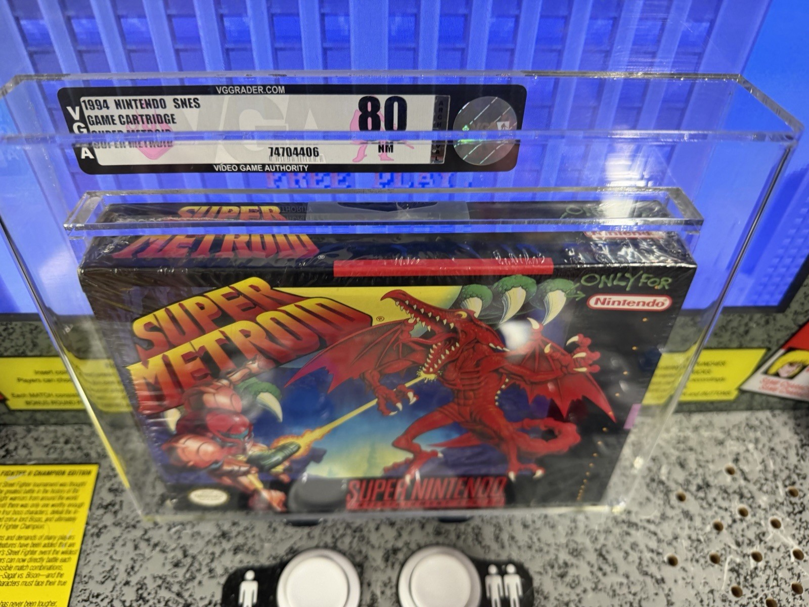 1994 SNES Super Metroid Phantoon Screenshot Early Production VGA 80 NM Sealed