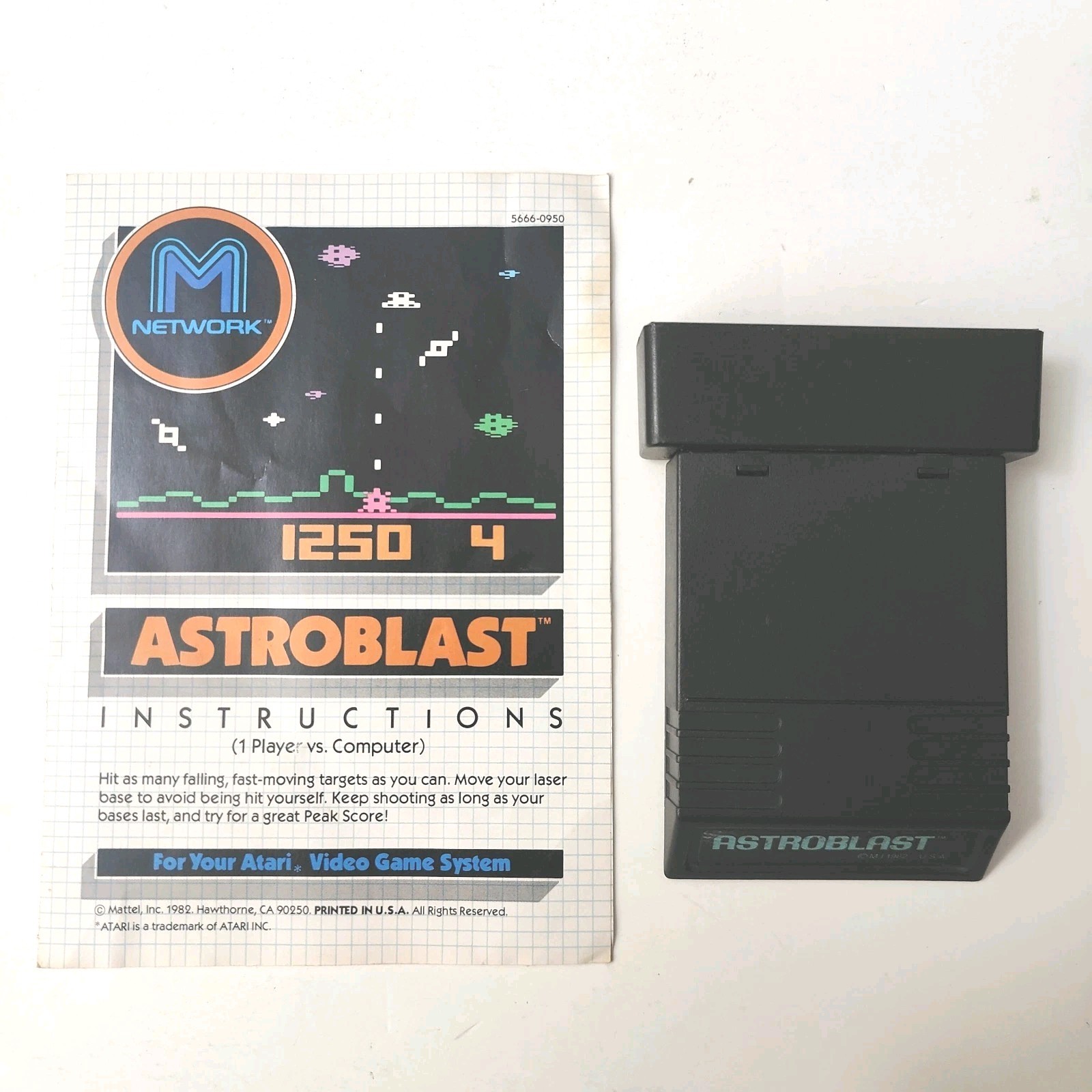 Astroblast W/ Manual Atari 2600 – TESTED WORKS