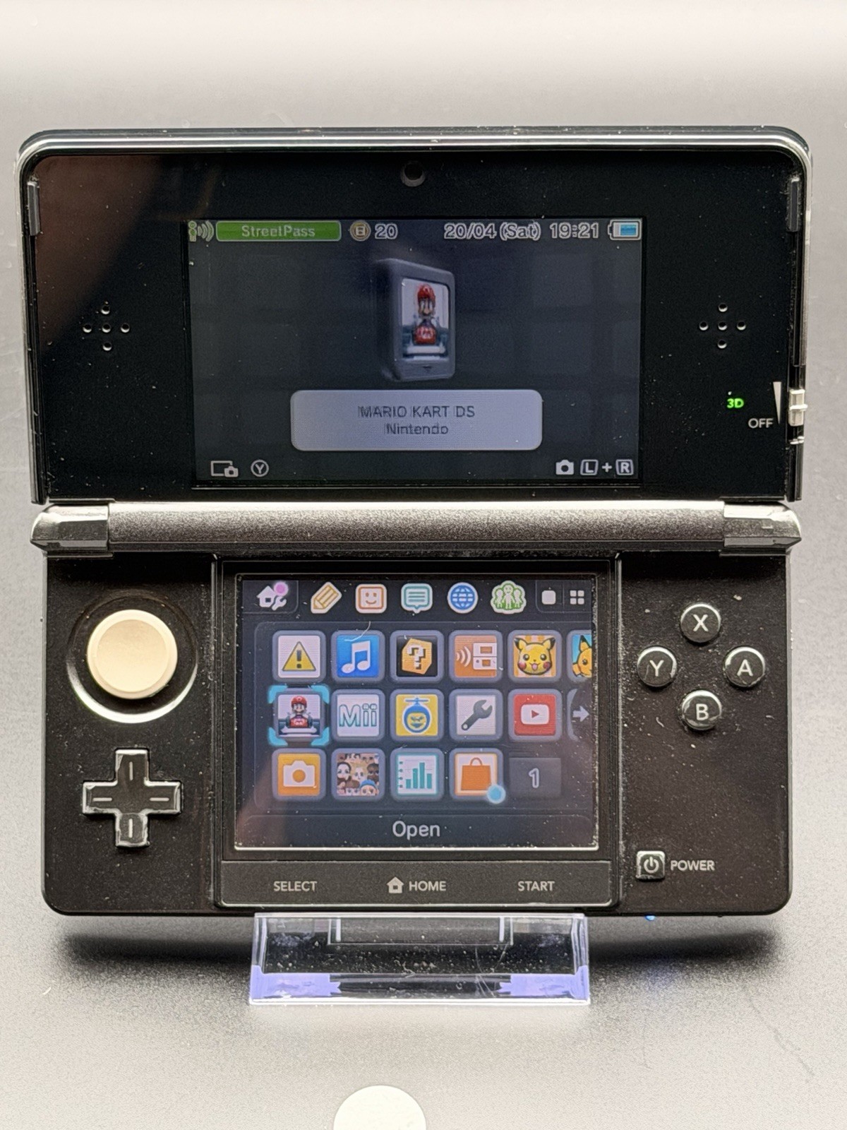 Nintendo 3DS Cosmo Black Console Tested Working European (PAL) TESTED
