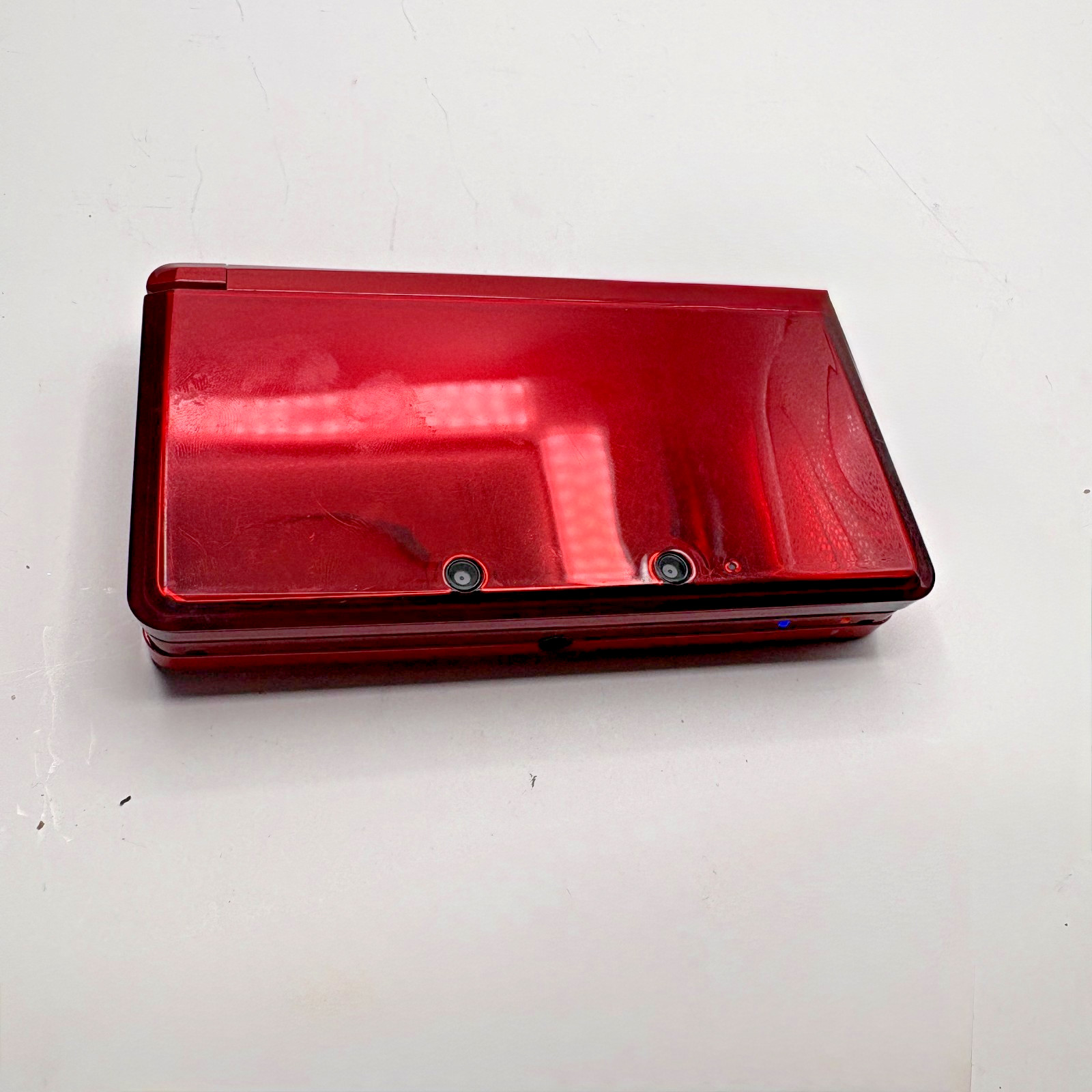 Nintendo 3DS Handheld Flame Red CTR-001 For Parts/Repair Broken Screen & Buttons