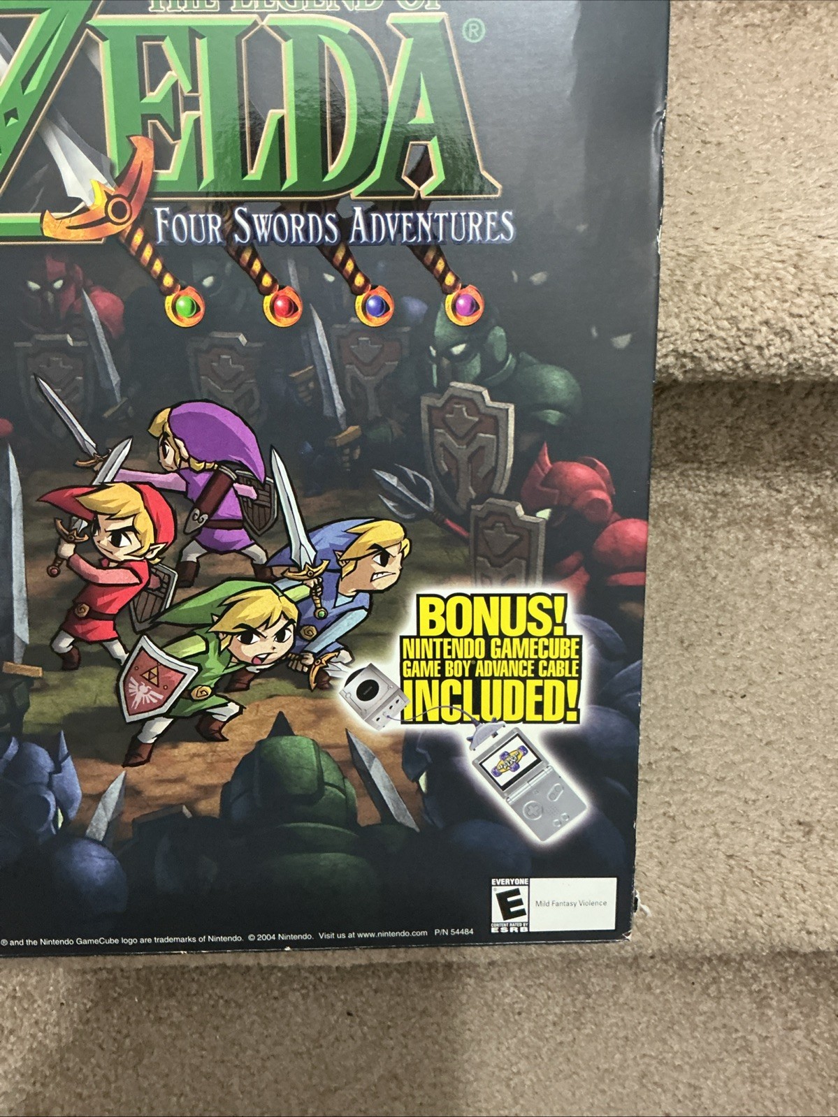 Nintendo GameCube Zelda Four Sword Adventure Box Display Promo Store Standee GBA