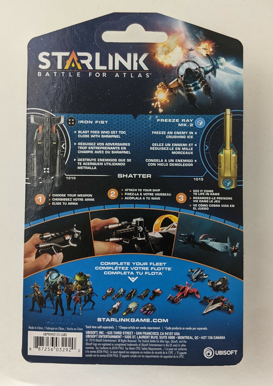 Iron Fist Freeze Ray Mk 2 Starlink Battle for Atlas Weapons Pack NEW Sealed