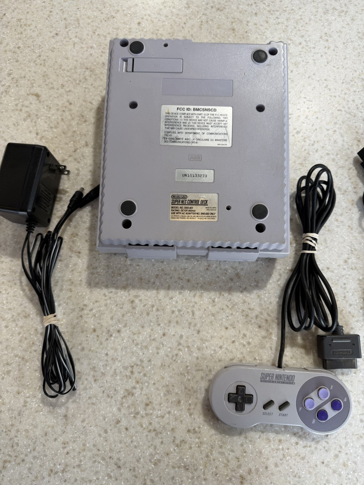 SUPER NINTENDO SYSTEM AUTHENTIC CONSOLE SNES CONTROLLER HOOKUPS NES HQ #3