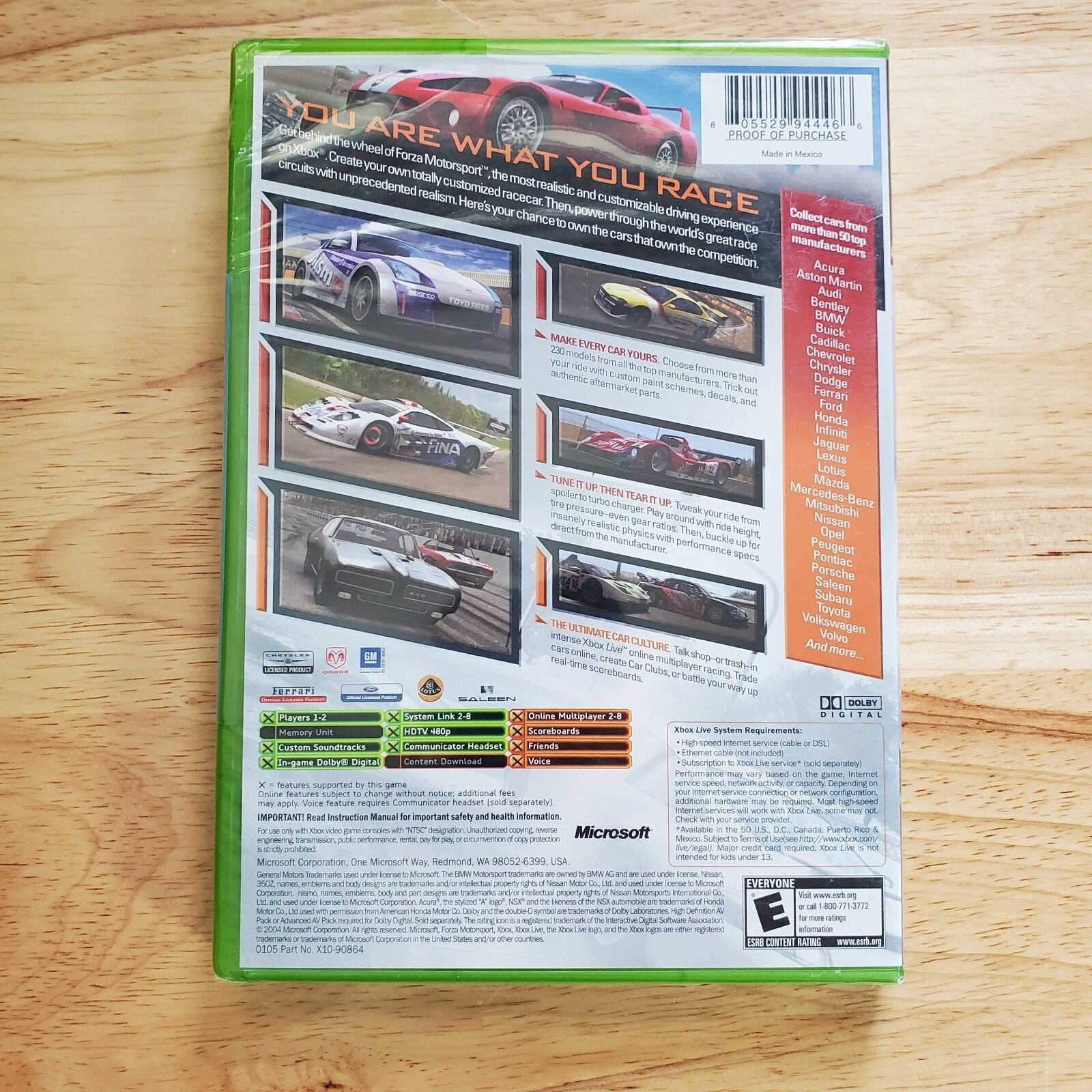Forza Motorsport (Microsoft Xbox, 2005) BRAND NEW. See Condition notes