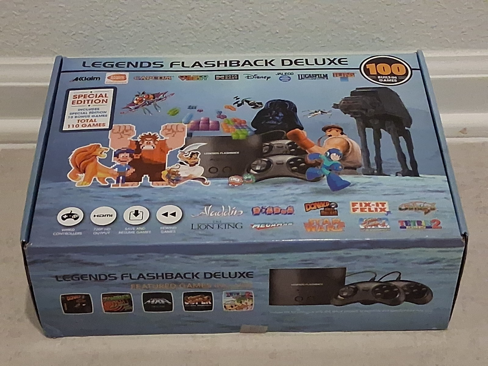 AtGames Legends Flashback HDMI Console Built-in Games with 2 Controllers
