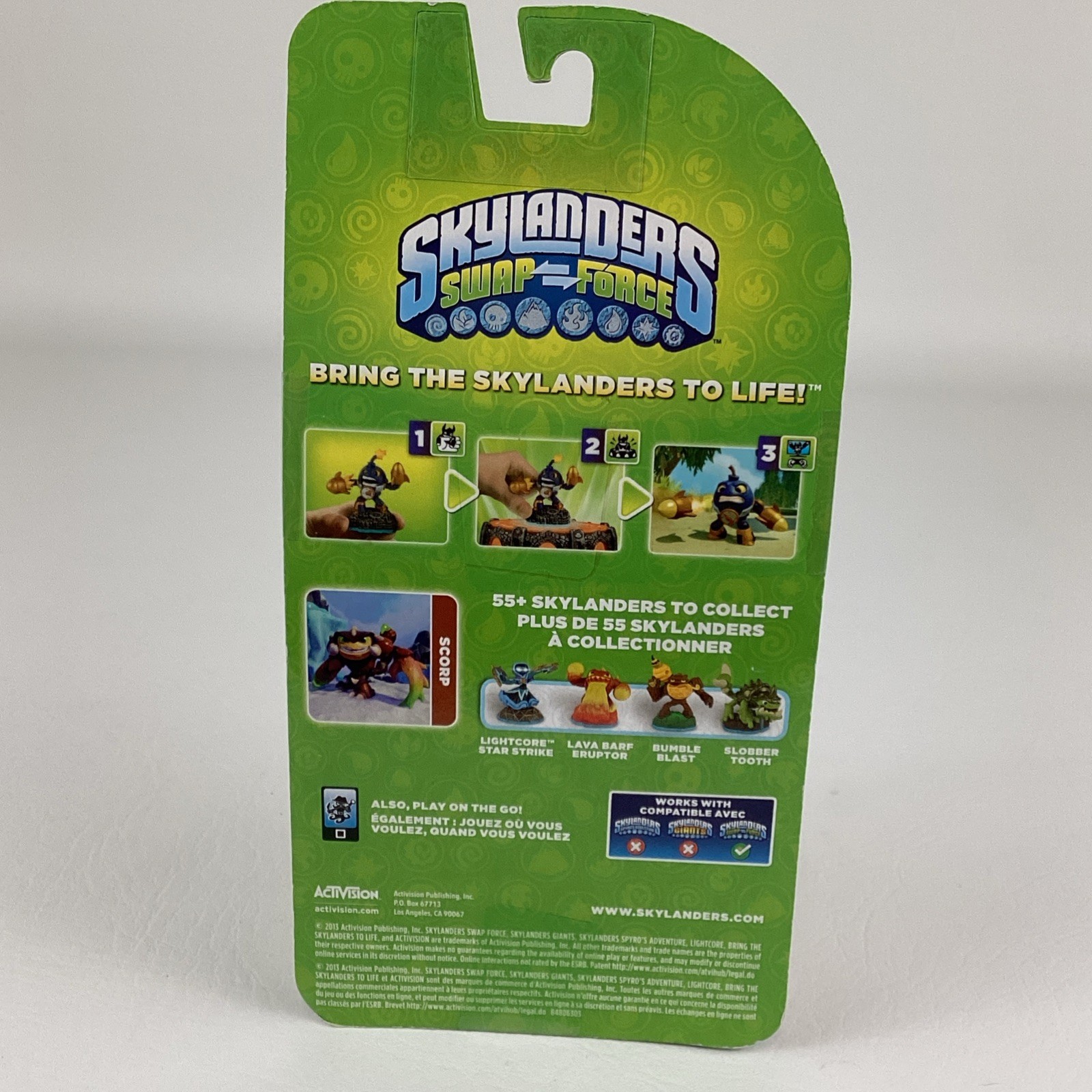 Skylanders Swap Force Scorp Video Game Character Figure Card Stickers 2013