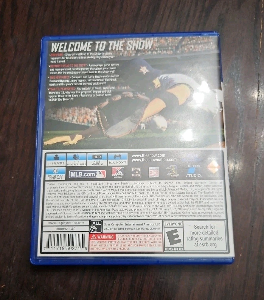 MLB The Show 16 (2015, PS4 PlayStation 4) Used Fast Shipping Baseball Game 🎮⚾️