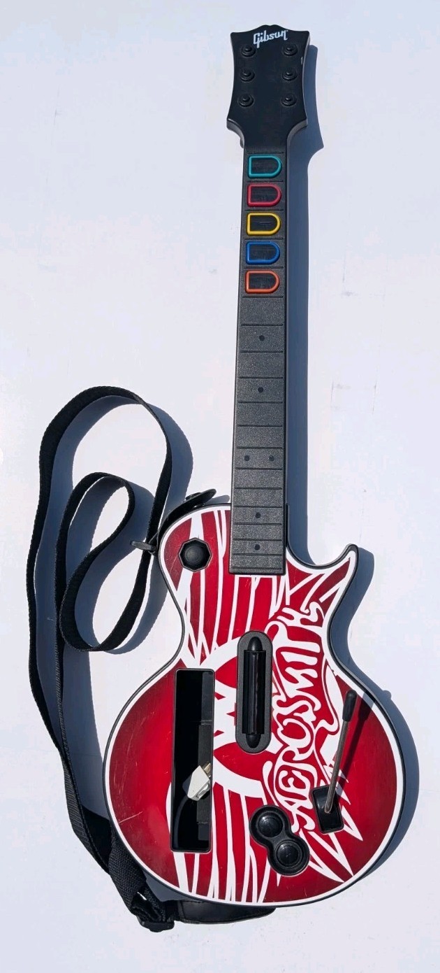 Nintendo Wii Guitar Hero Aerosmith RedOctane Les Paul Controller 95375.805 Works