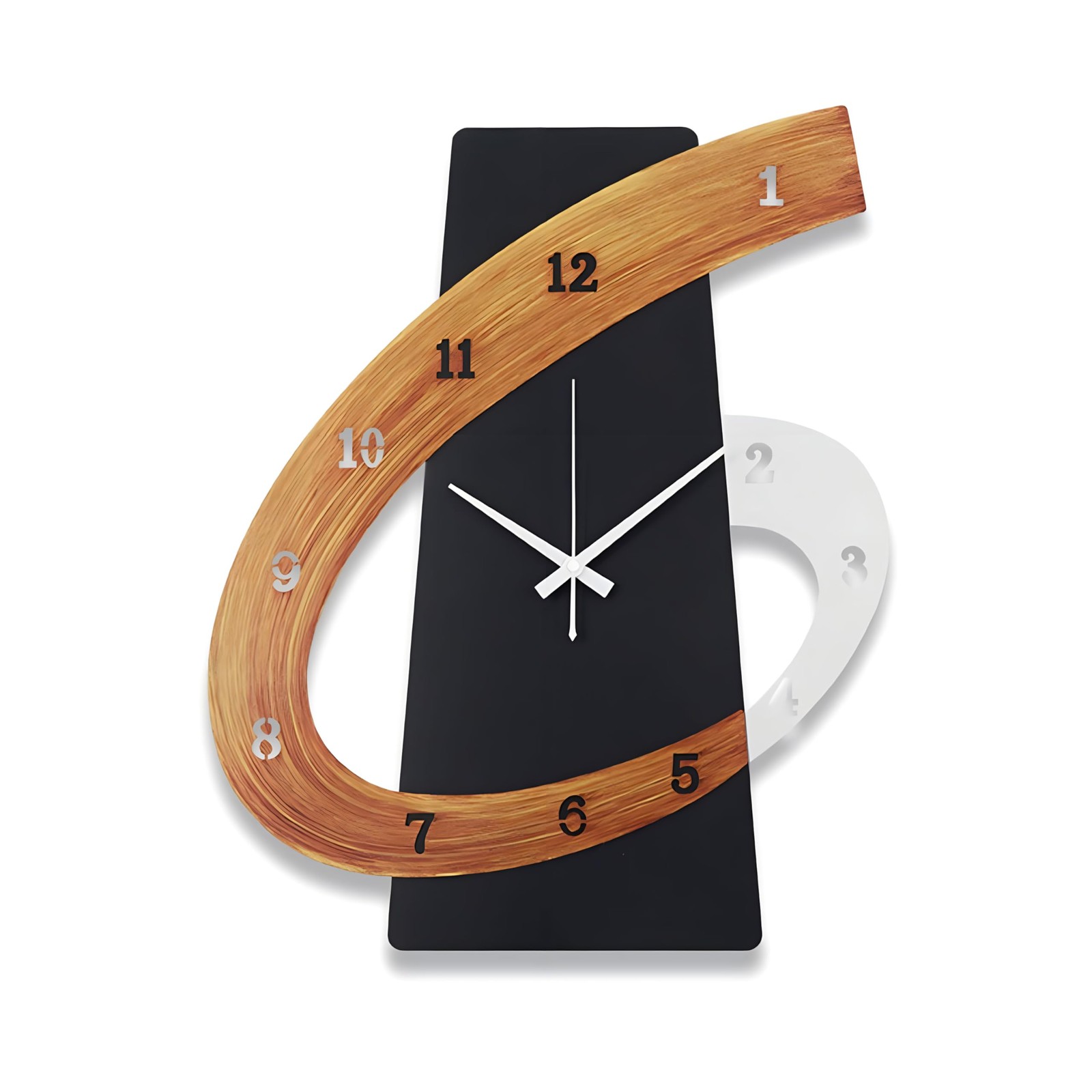 Modern Large Decorative Wall Clock，20 inch Black 15.7×19.7IN(40x50cm),