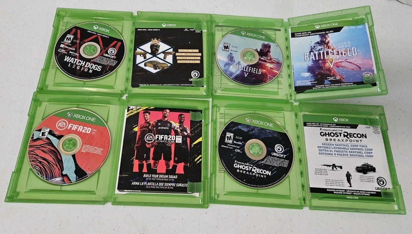 Lot of 7 Popular Microsoft Xbox One Games Watch Dogs Fallout Borderlands Lego
