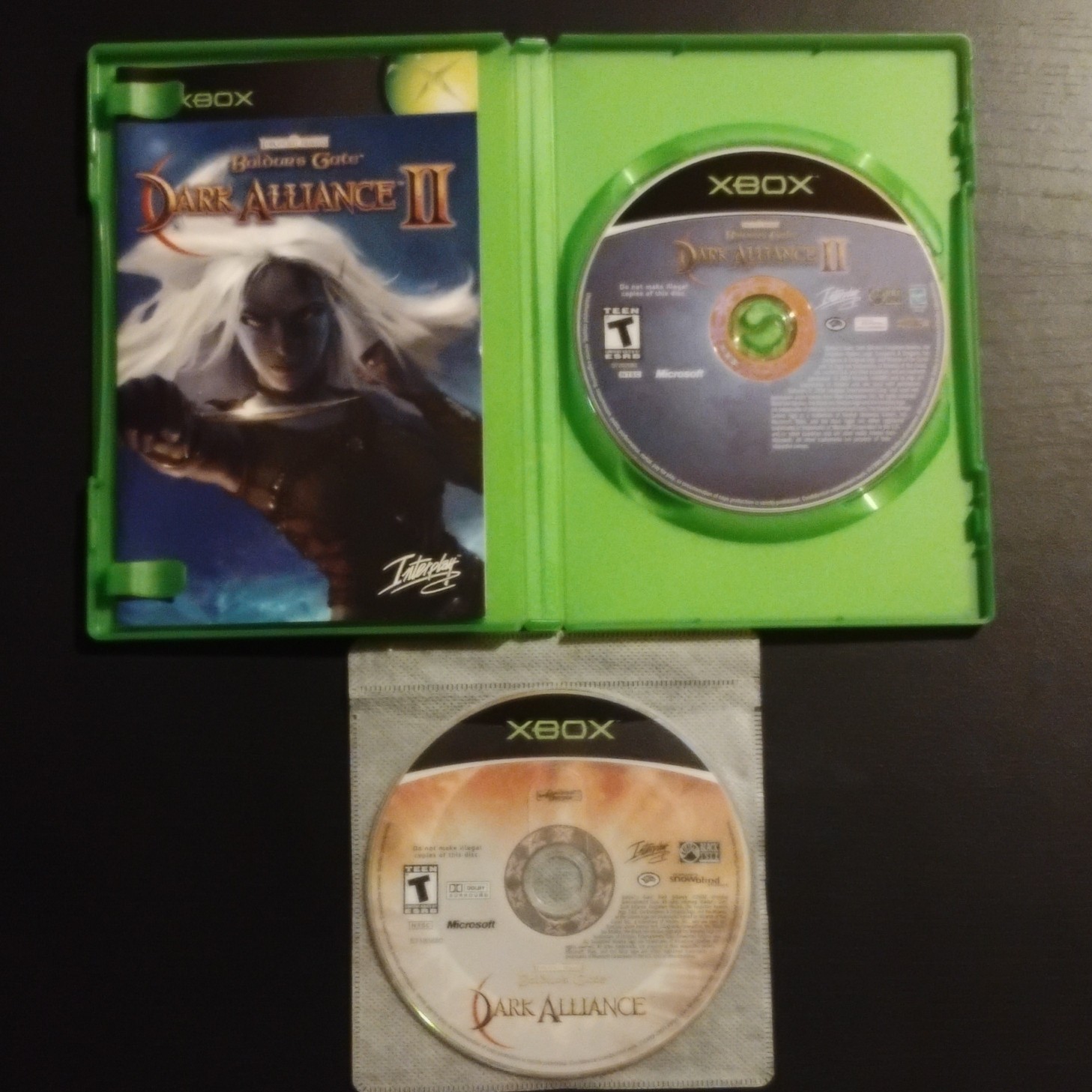 Baldur’s Gate: Dark Alliance 1 & 2 Xbox Dungeon Crawler/Hack-and-Slash Games Lot