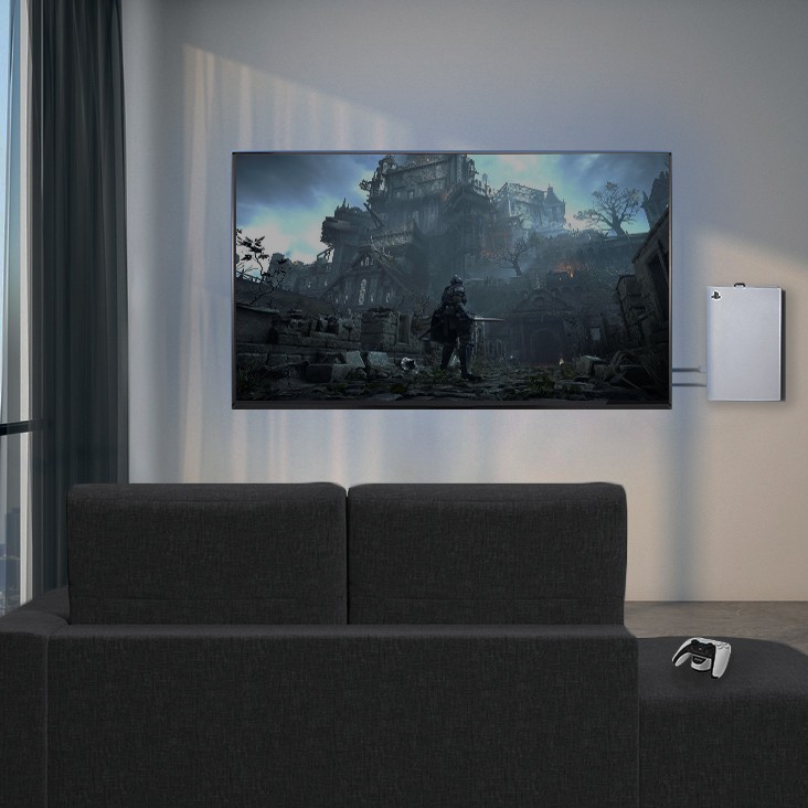 VIVO Black Steel Wall Mount Designed for PS5 Console, 2 Controller Mounts