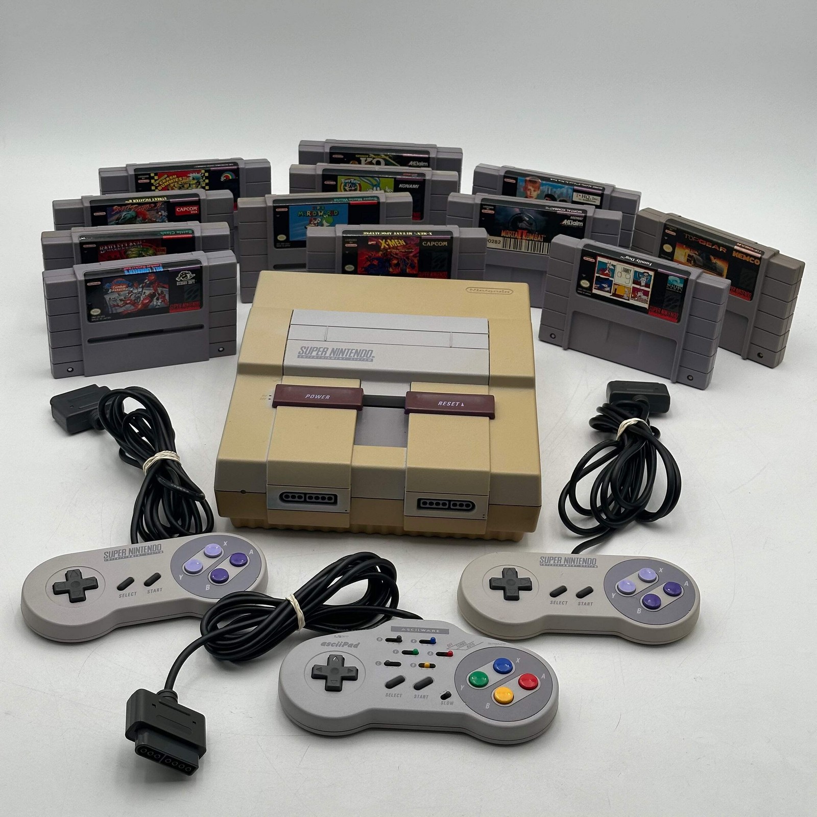 Nintendo Super NES Control Deck (SNS-101) 1997 with 12 games bundle fully functi