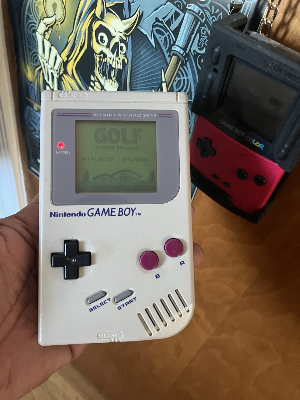 Nintendo Gameboy DMG-01 Handheld Console With Battery Pack And 2 Games