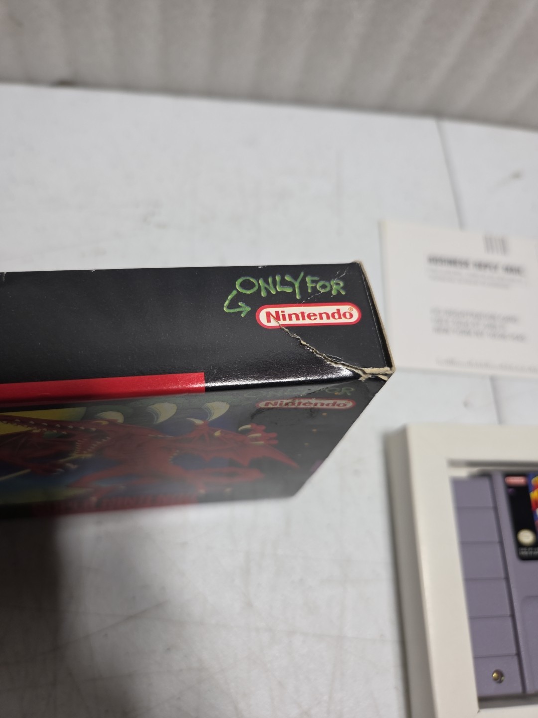 Tested – Super Metroid Super Nintendo SNES Complete In Box CIB (Dmg Box)