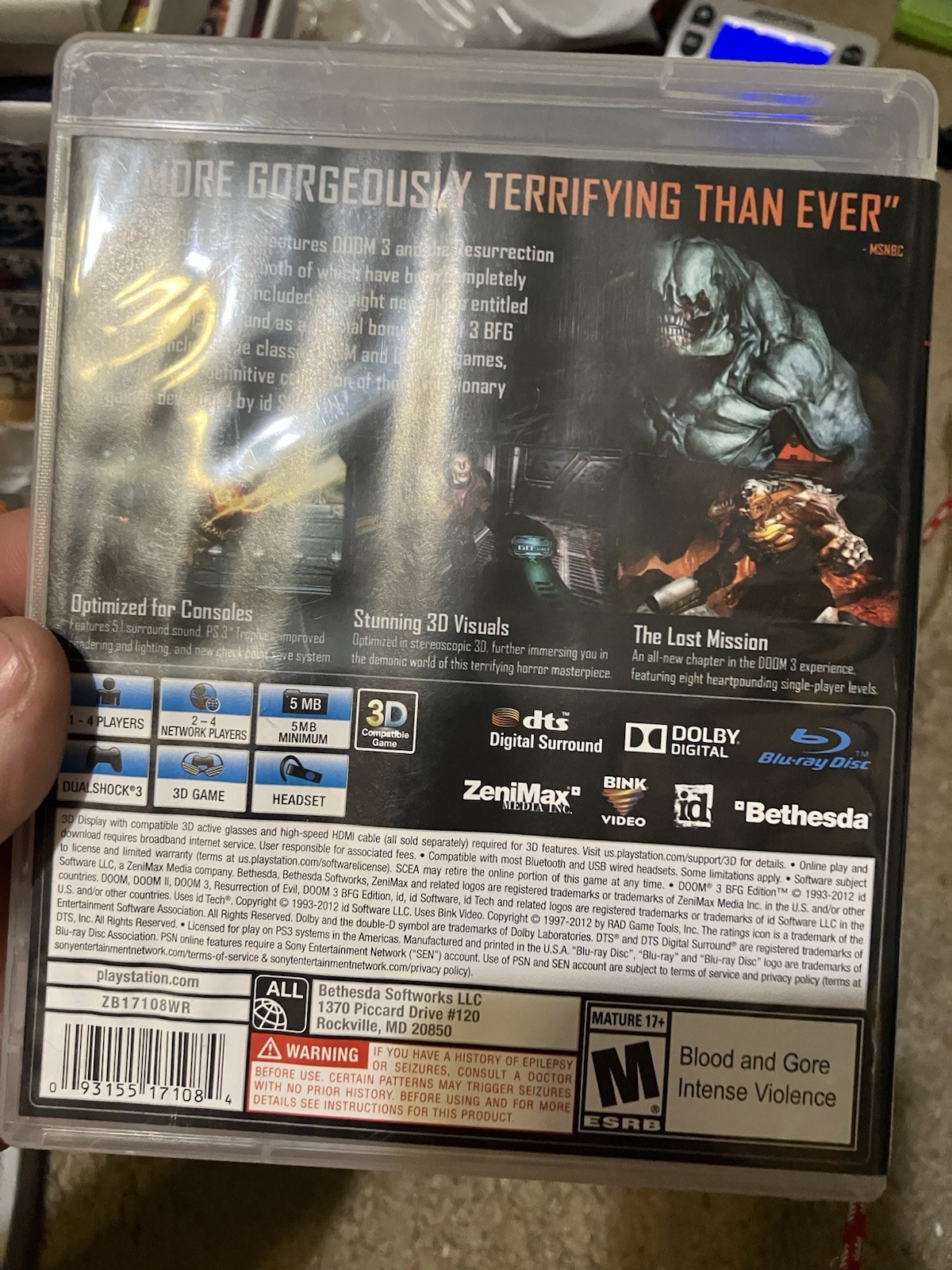 Authentic & Tested Doom 3 BFG Edition – Sony PlayStation 3, Cib, Works, Read