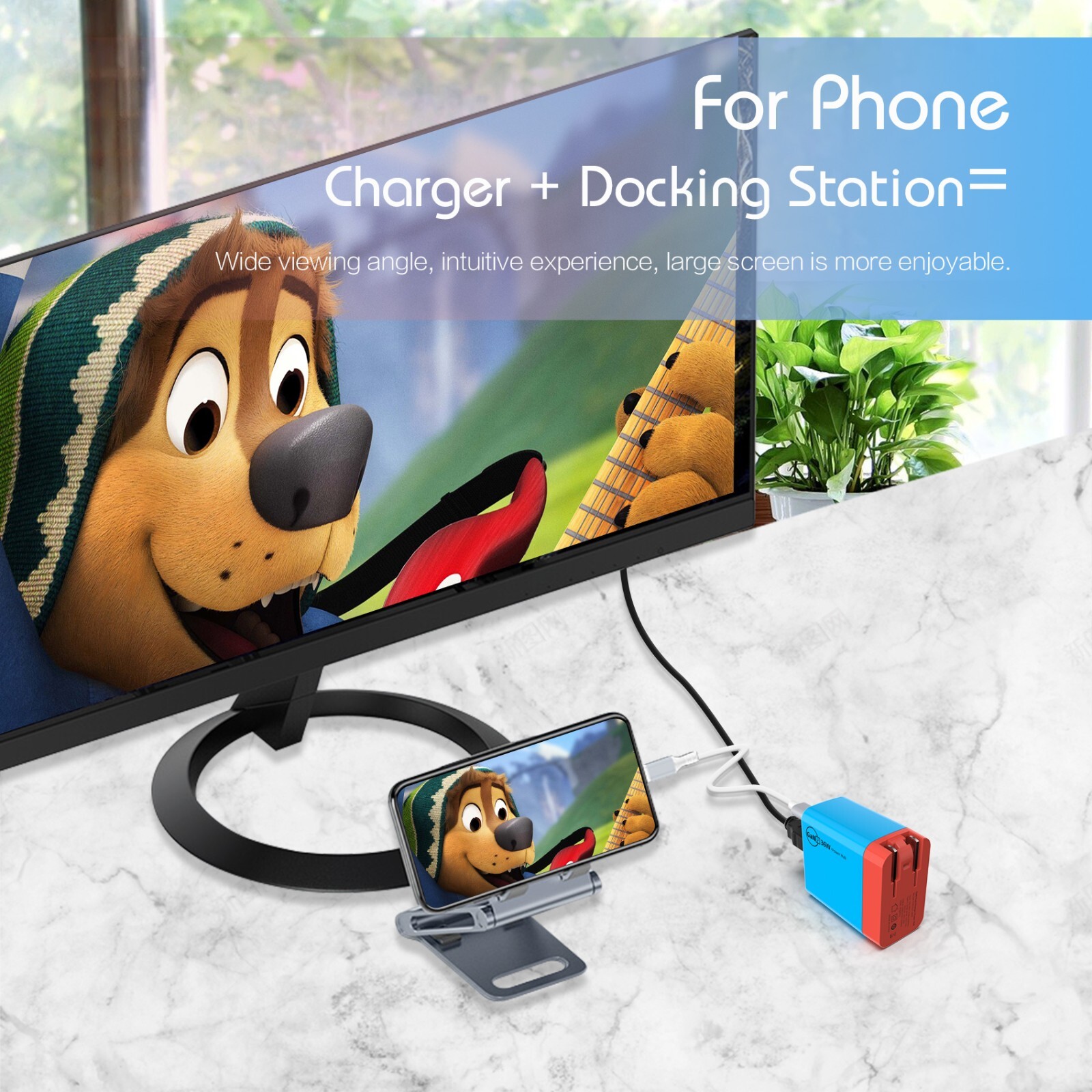 3 in 1 Mini Dock Station for Nintendo Switch Charger Docking Station Replacement