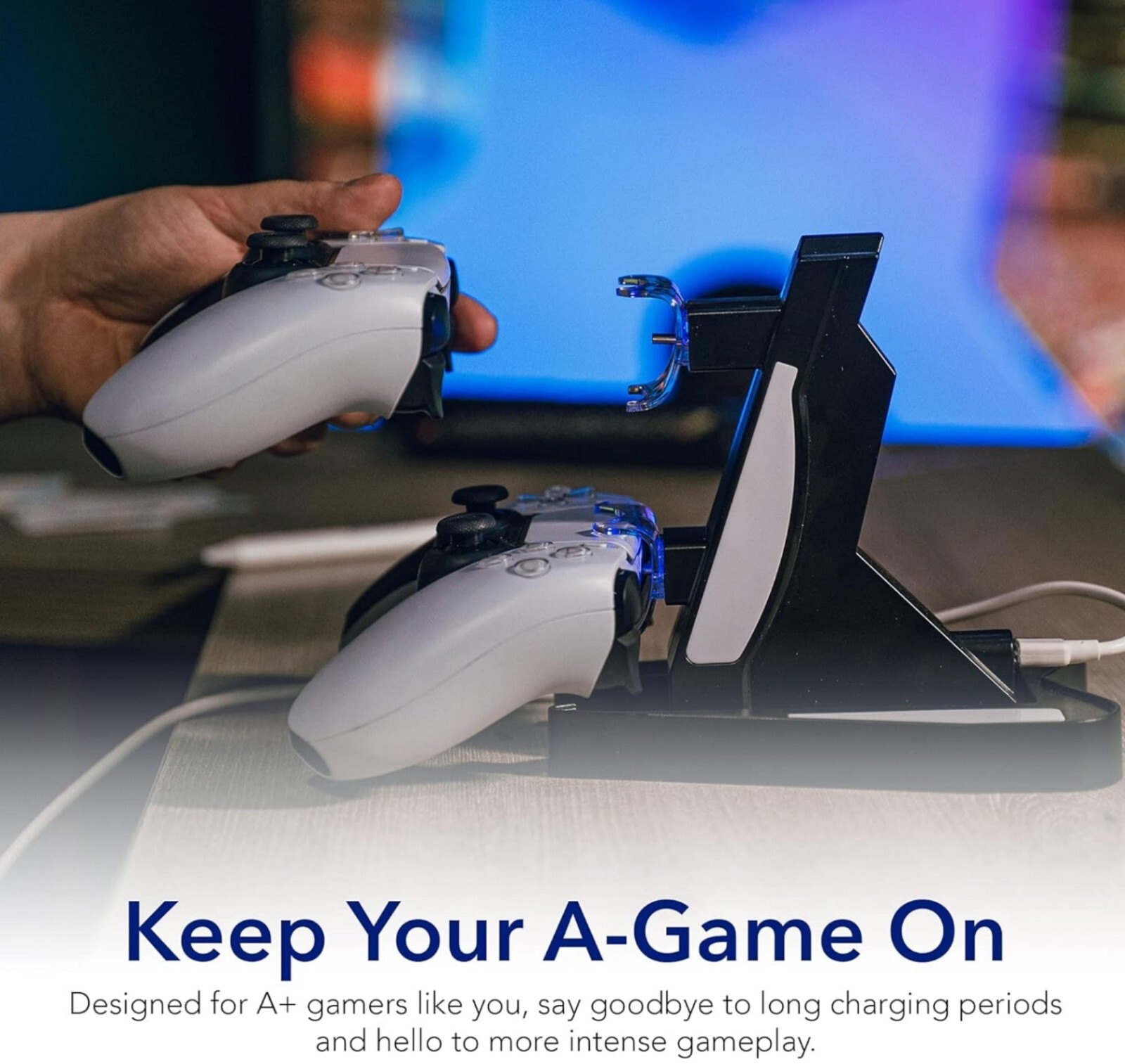 PS5 Controller Charger, Dual Fast Charging Station for PlayStation5 DualSense
