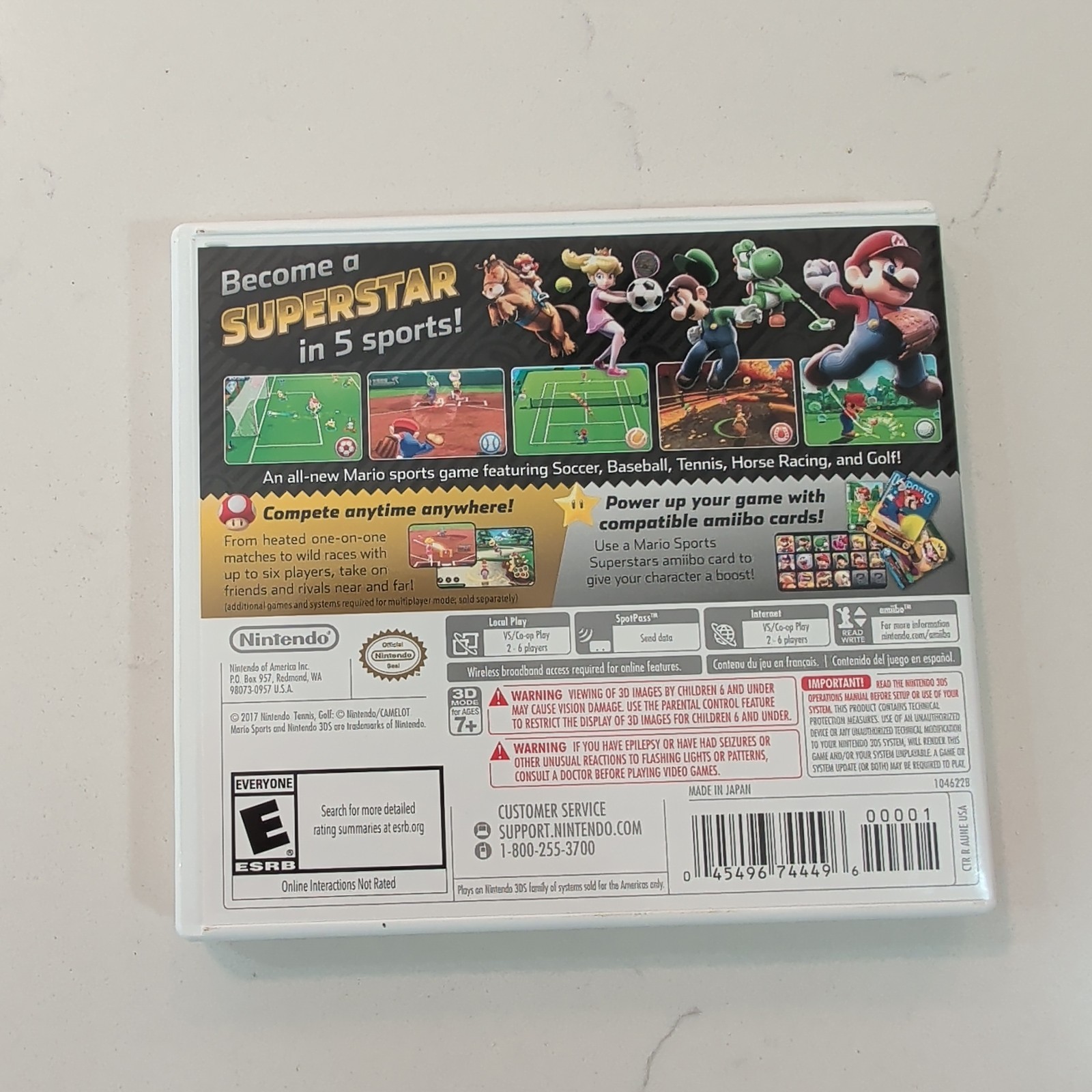 Mario Sports Superstars (Nintendo 3DS, 2017) Authentic, Tested & Working