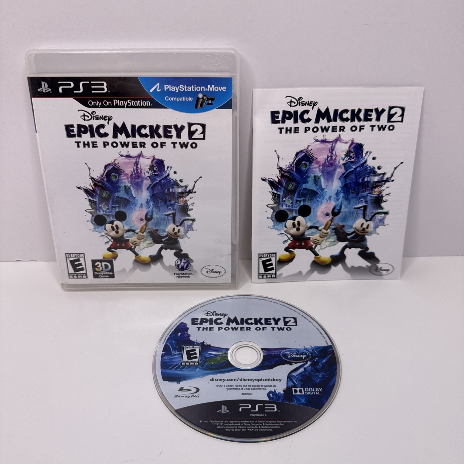 Epic Mickey 2: The Power of Two (SONY Playstation 3, PS3 2012) CIB w/ Manual