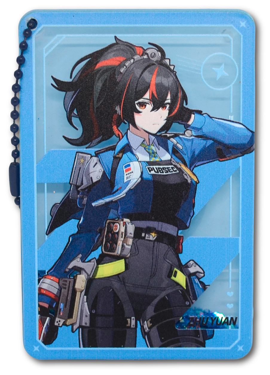 Zhu Yuan Zenless Zone Zero ZZZ Quicksand Glitter Acrylic Keychain Accessory