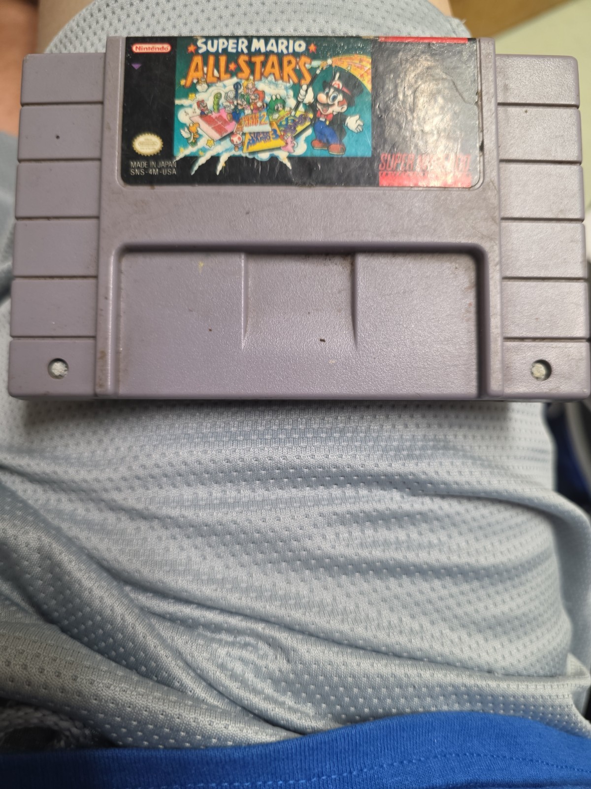 Super Mario All-Stars (SNES) TESTED Back Needs Replaced Dirty Cartridge