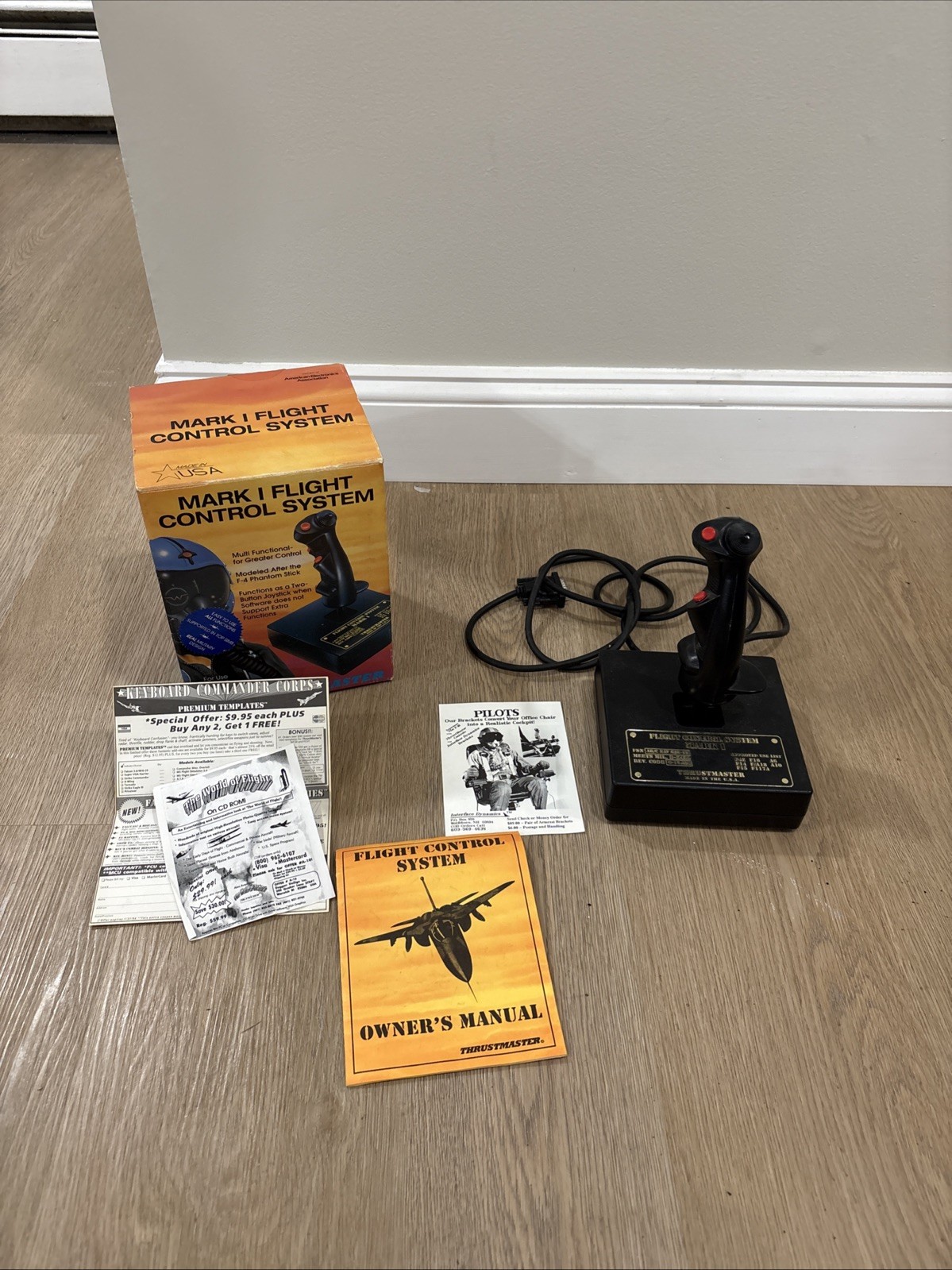 Vintage Mark 1 Flight Control System w/ Box Thrustmaster Joystick