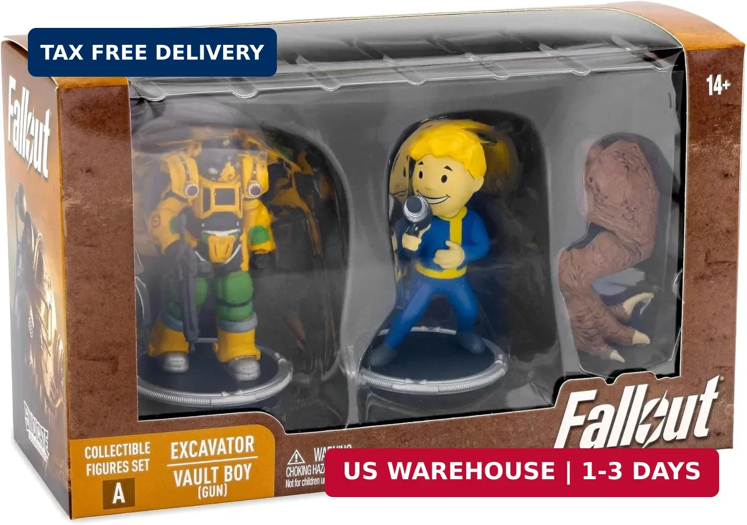 Toynk Fallout Excavator and Vault Boy (Gun) 3-Inch Mini Figure Set 2-Pack for Ad