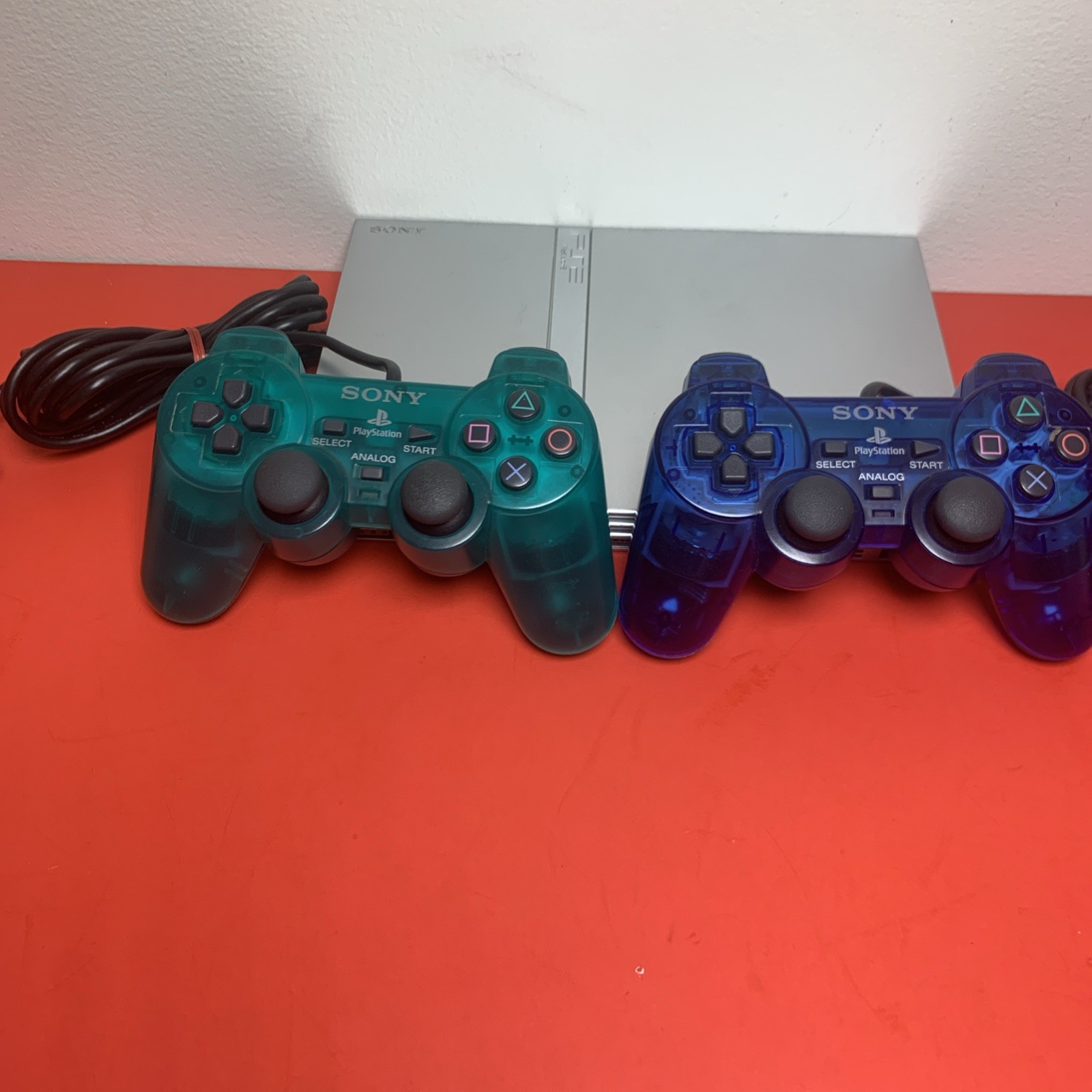 PlayStation 2 Slim Console 6 Games 2 Dual Shock 2 Controllers & 64MB Memory Card