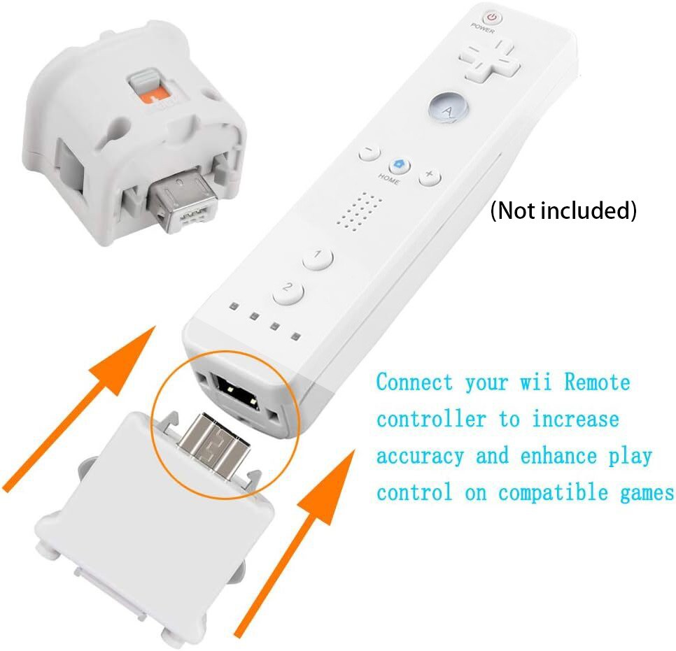 2PC For Wii Motion Plus Sensor Adapter Attachment Nintendo Wii /Wii U Controller