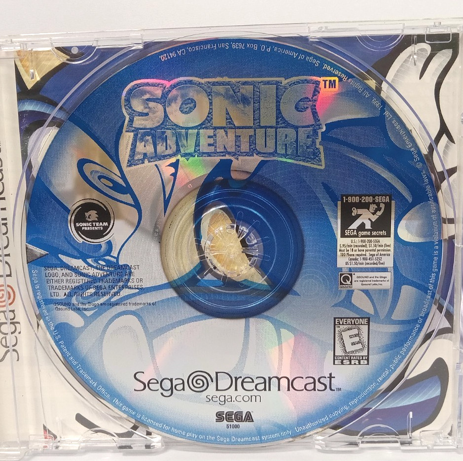 Sonic Adventure (Sega Dreamcast, 1998) – CIB Complete, Tested, Nice Shape!