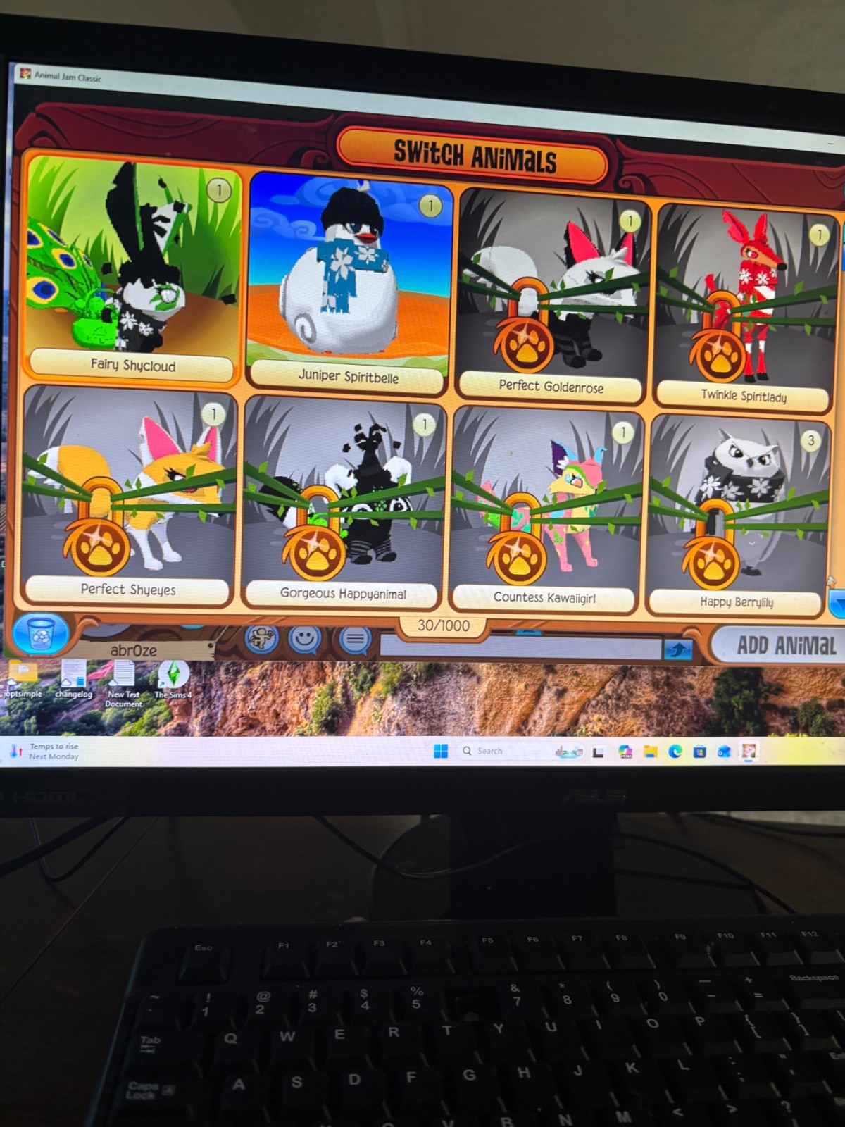 animal jam classic account