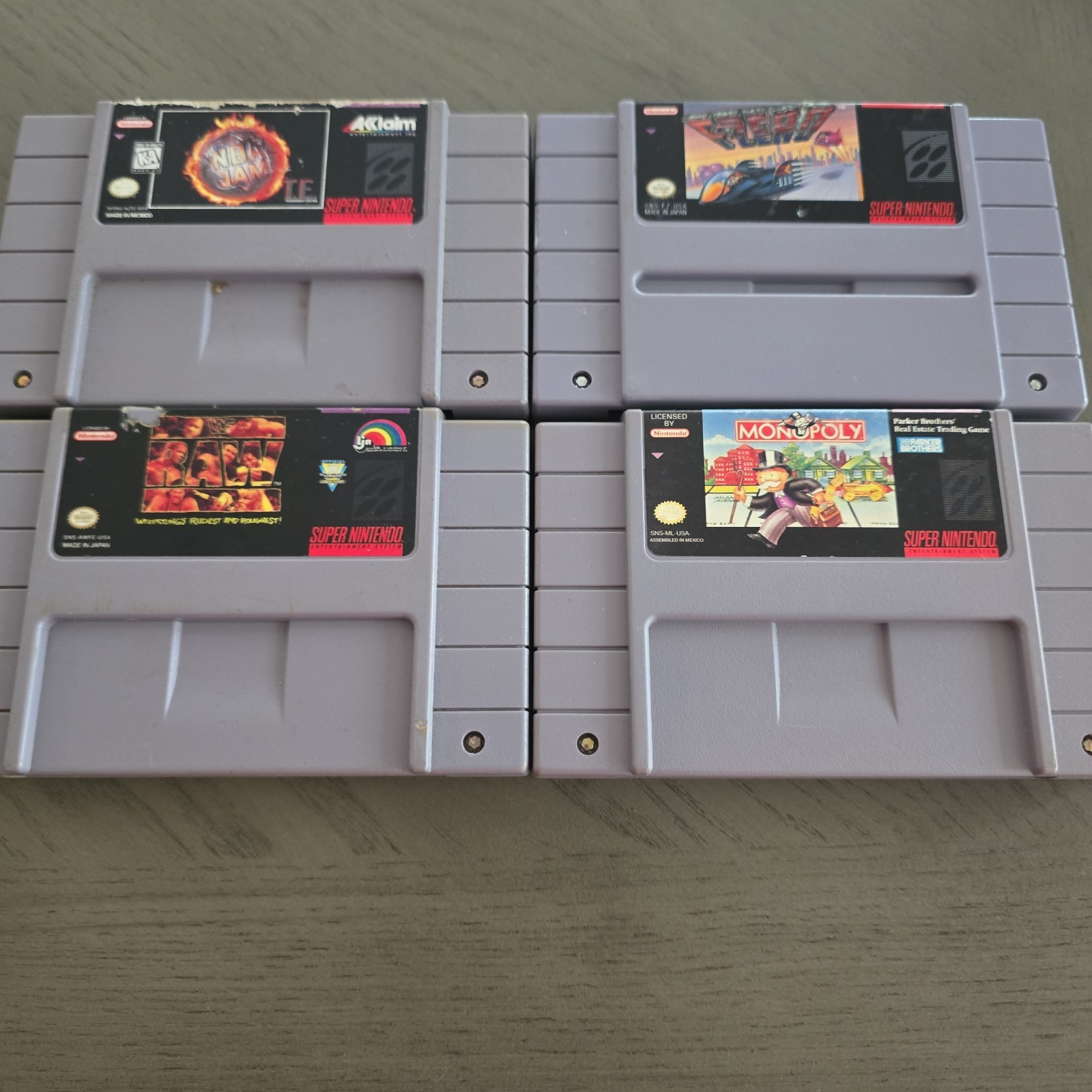SNES Console Bundle with 4 Games 2 OEM Controllers Tested Great Condition
