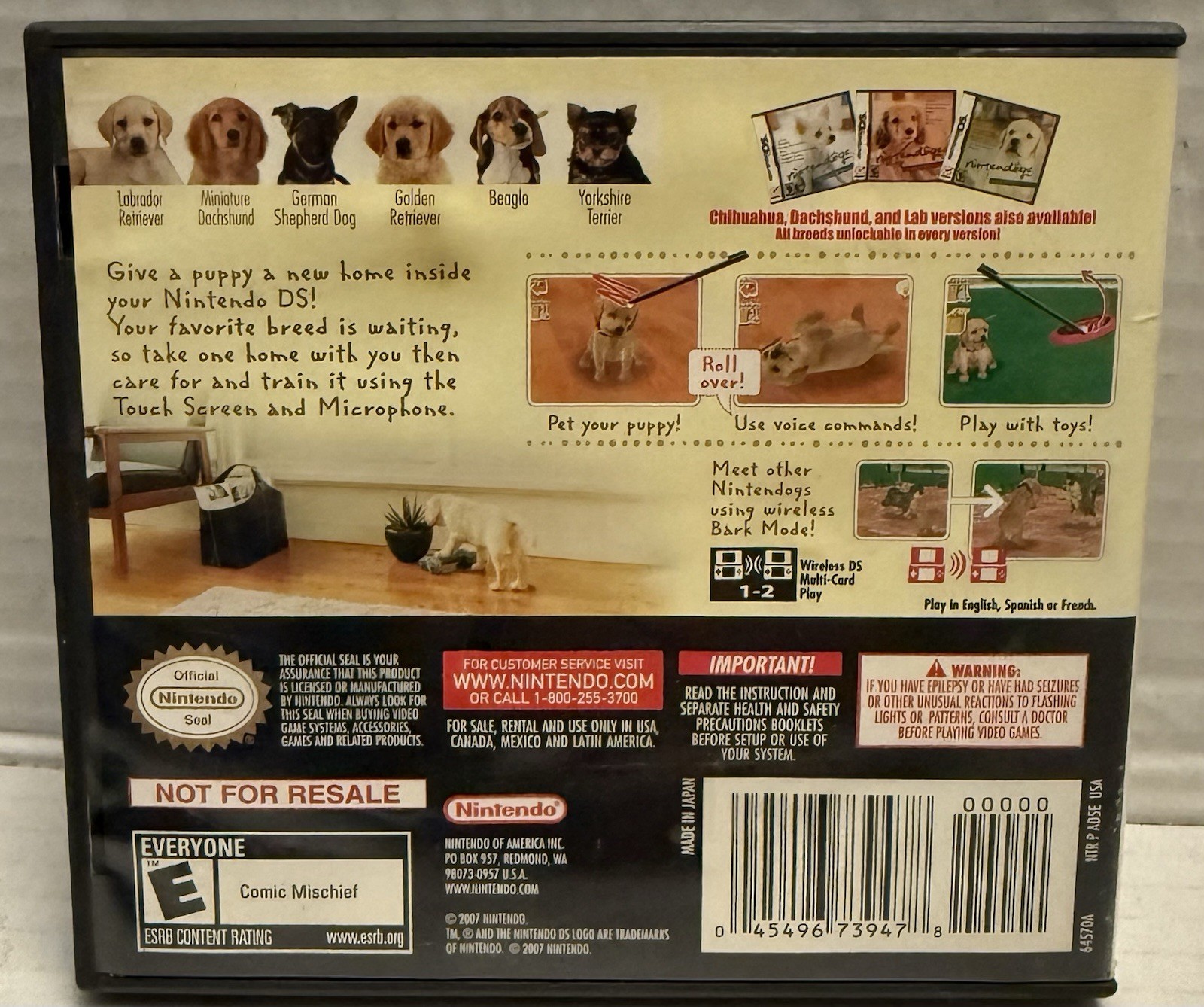 Nintendogs: Best Friends (Nintendo DS, 2007) Authentic Cartridge – Tested