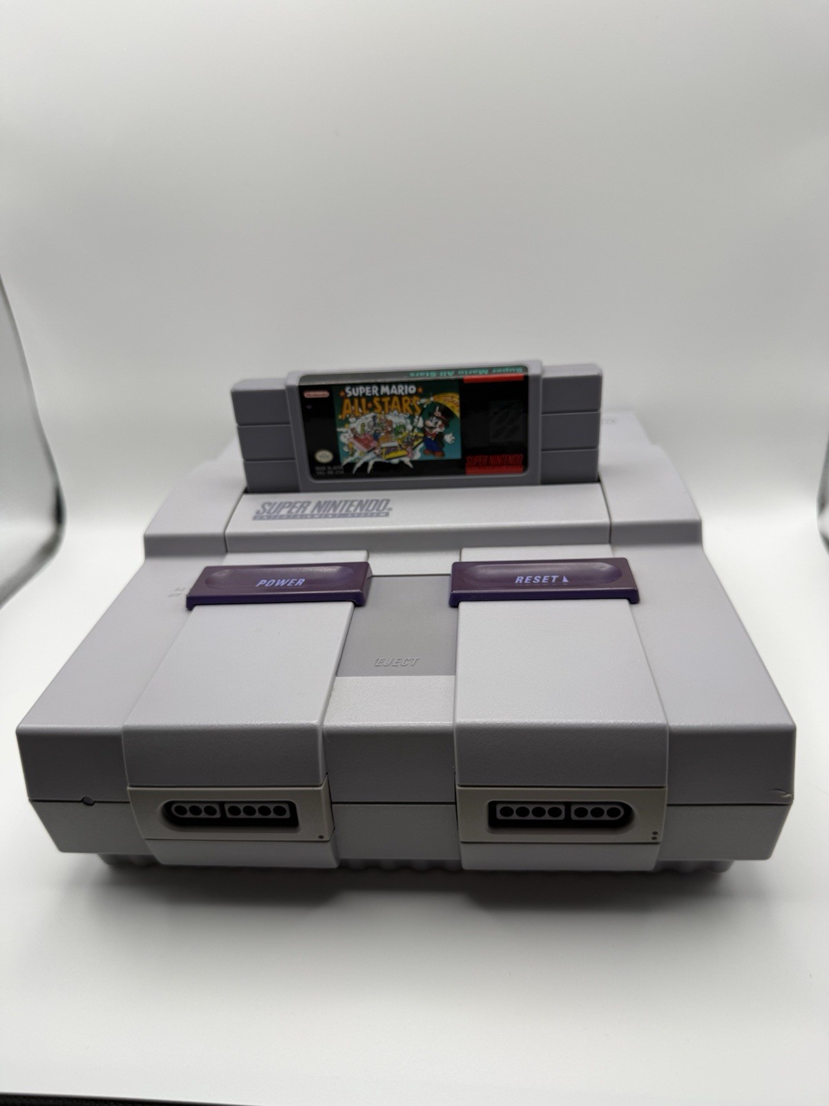 Super Nintendo SNES SNS-001 Console Bundle Working w/Cords & Mario All stars