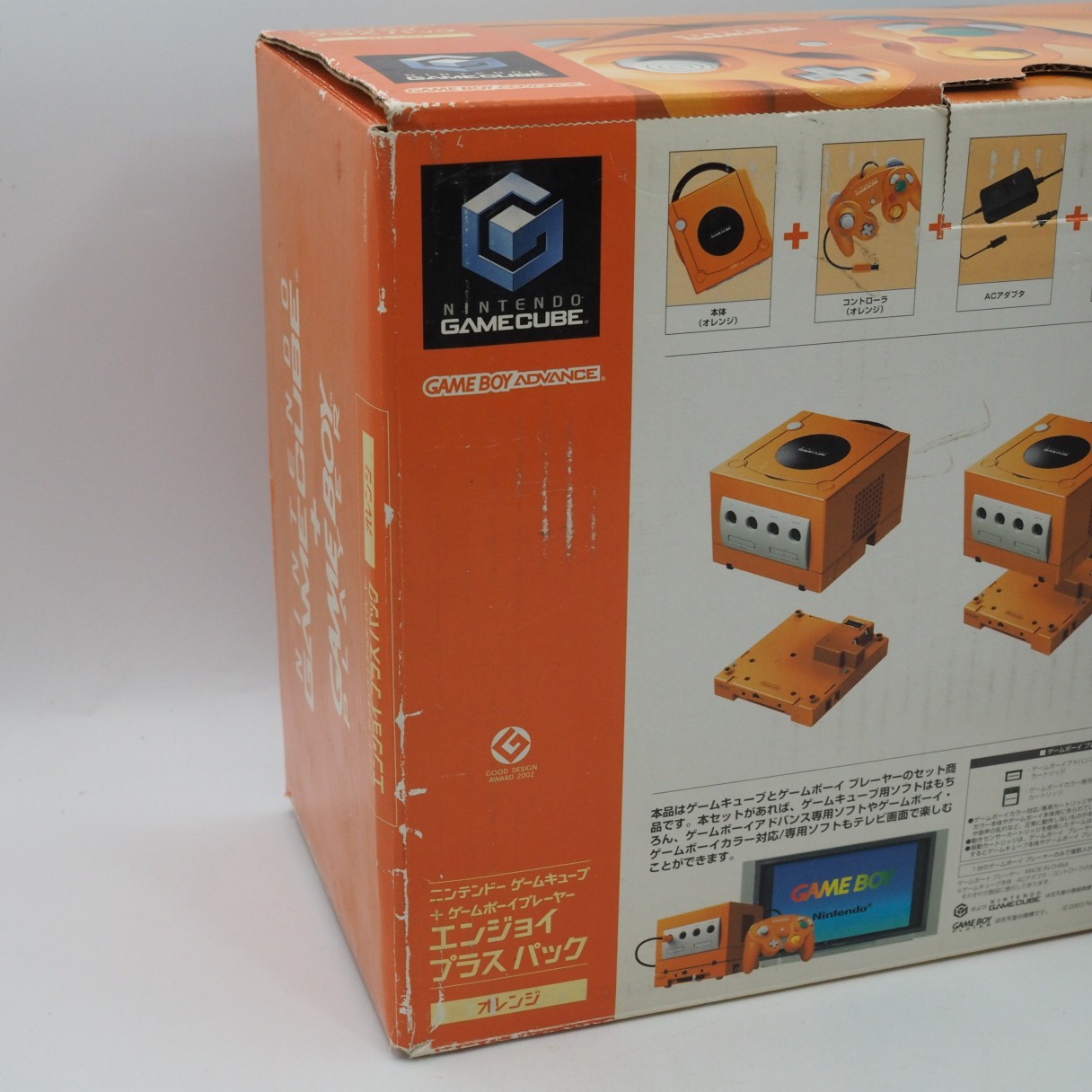 Nintendo GameCube Console System Orange + Game Boy Player Enjoy Plus Pack Boxed