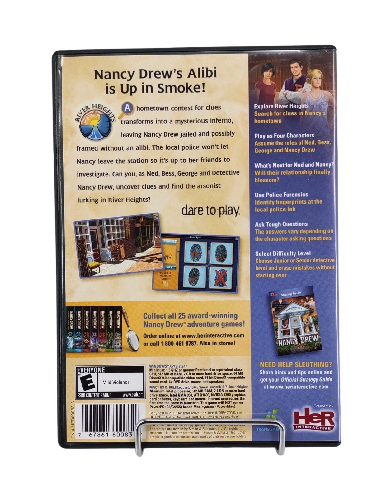 Nancy Drew: Alibi In Ashes #25 (Windows/Mac, 2011) W/booklet
