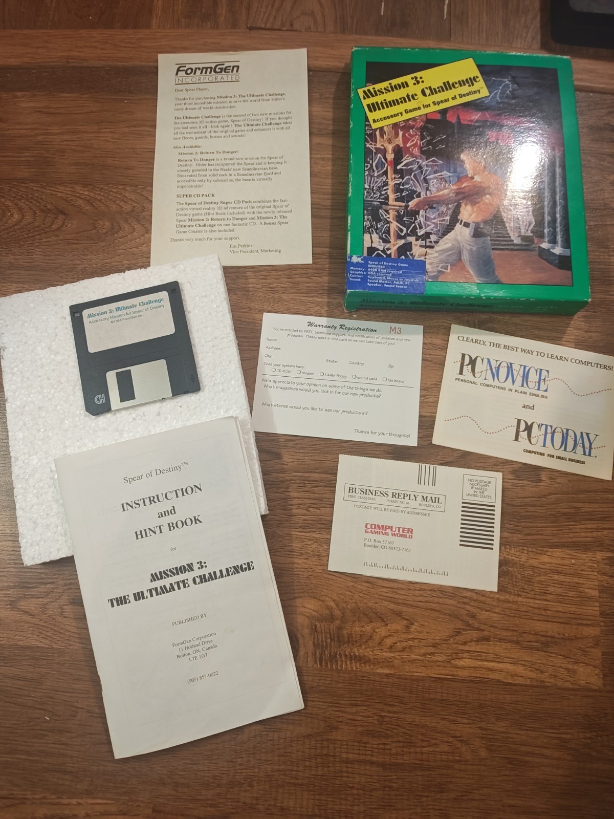 Wolfenstein Spear of Destiny Mission 3: Ultimate Challenge Complete In Box PC