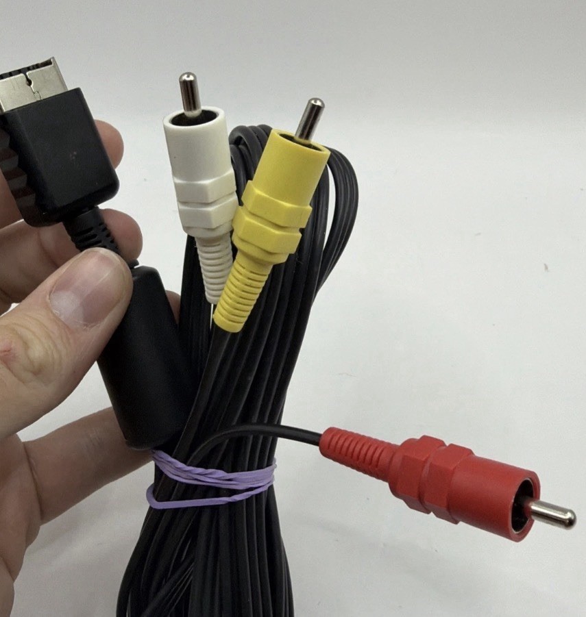 Genuine Original Sony PlayStation PS1 PS2 PS3 AV Audio Video Cable RCA Component