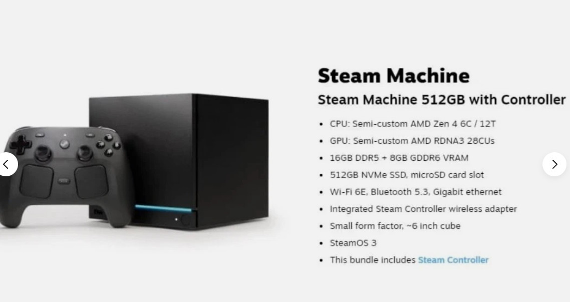 (Presale) Steam Machine 512GB w/Controller PreOrder SHIPS WITHIN 40 DAYS