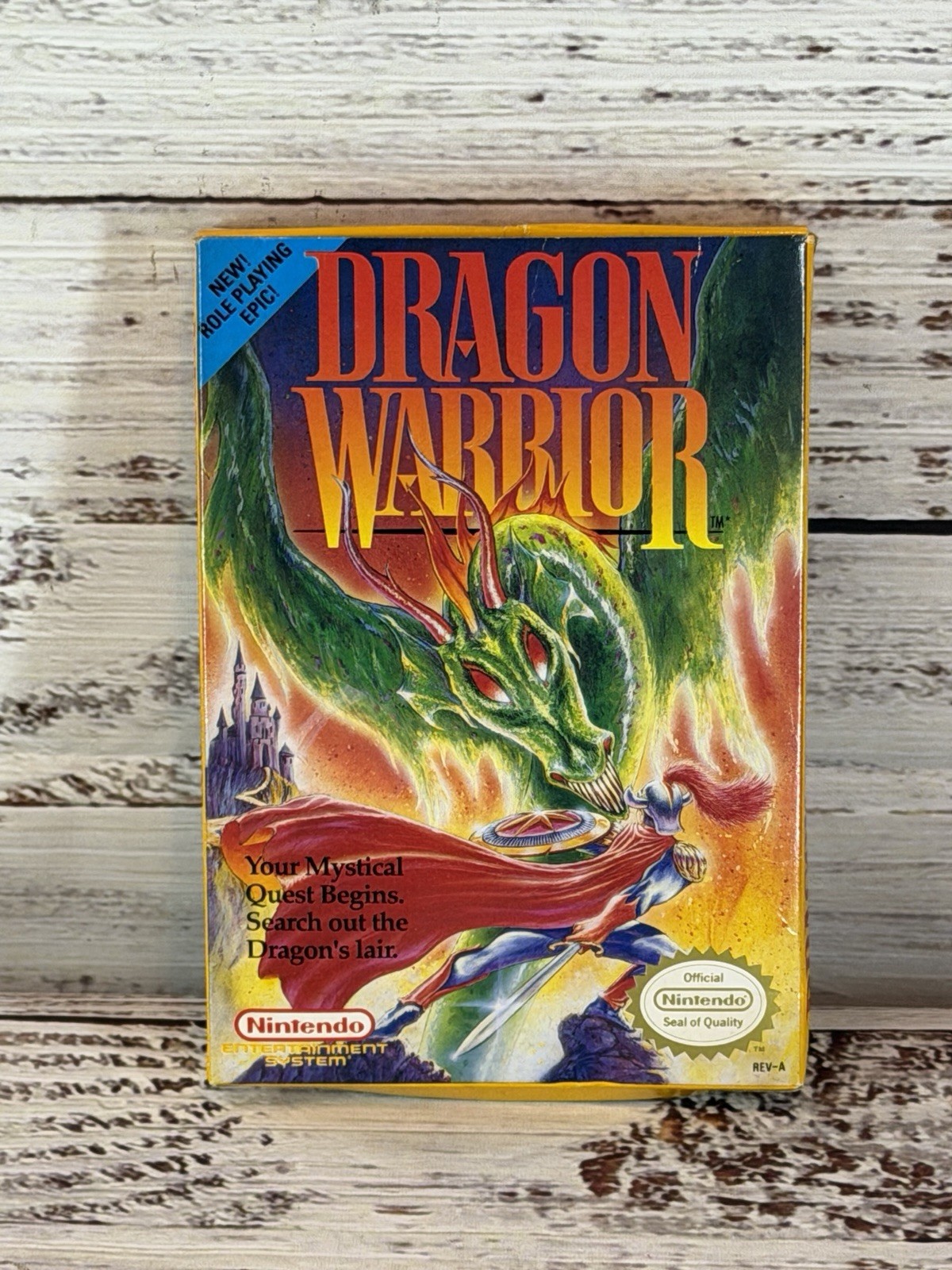 Oval Seal Dragon Warrior Complete In Box Nintendo NES Maps Charts Factory MINT