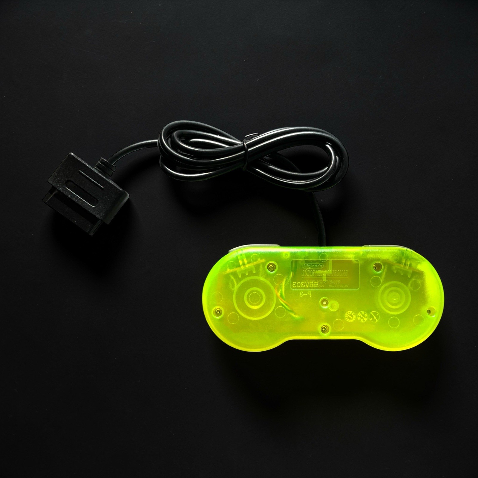 OEM SNES Controller Clear Lime Green NEW 6FT Cable Tested Super Nintendo Pad SFC