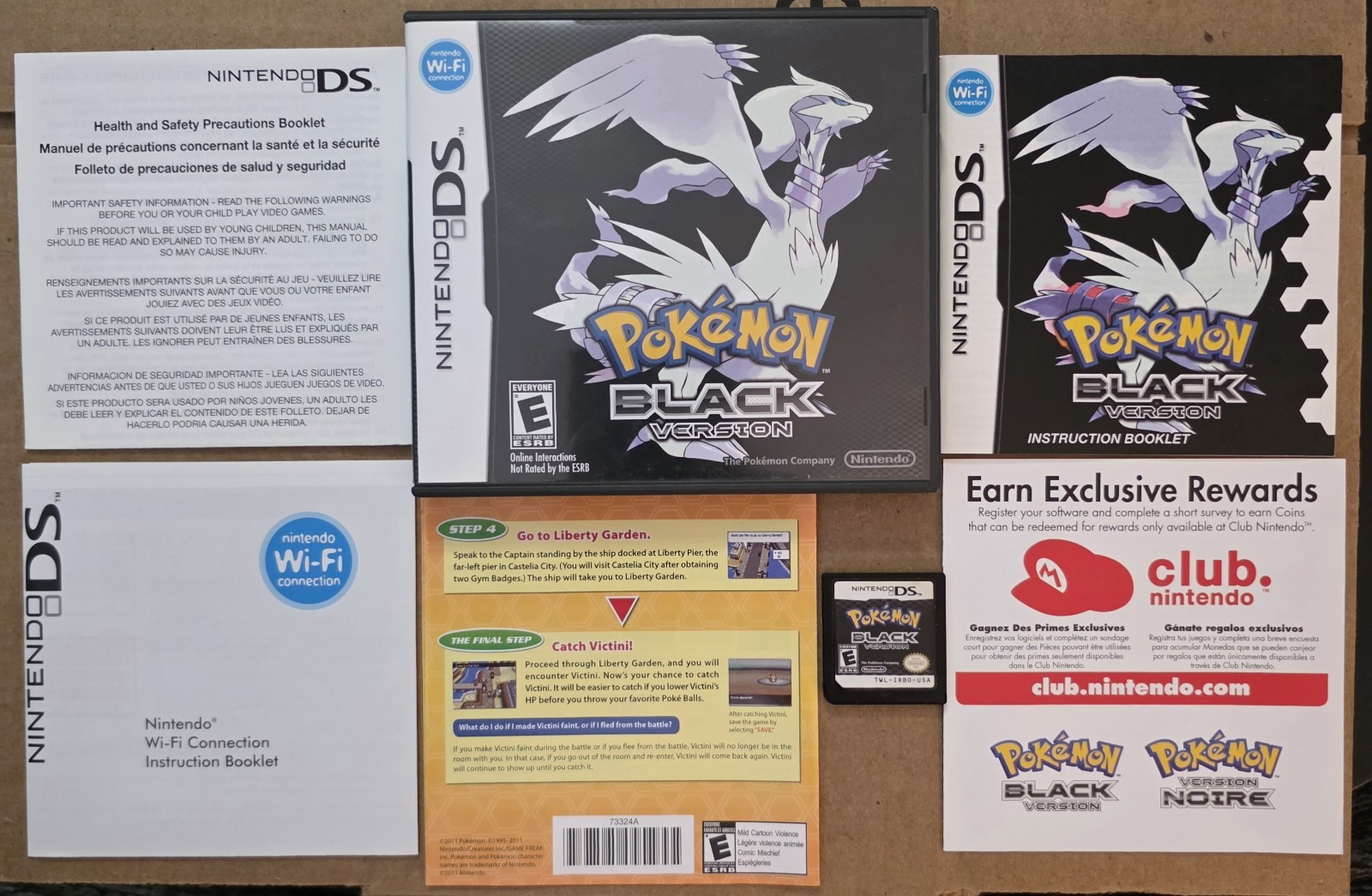 Pokemon Black Version 1 & 2 Bundle (Nintendo DS) Lot of 2- Cib Complete & Tested
