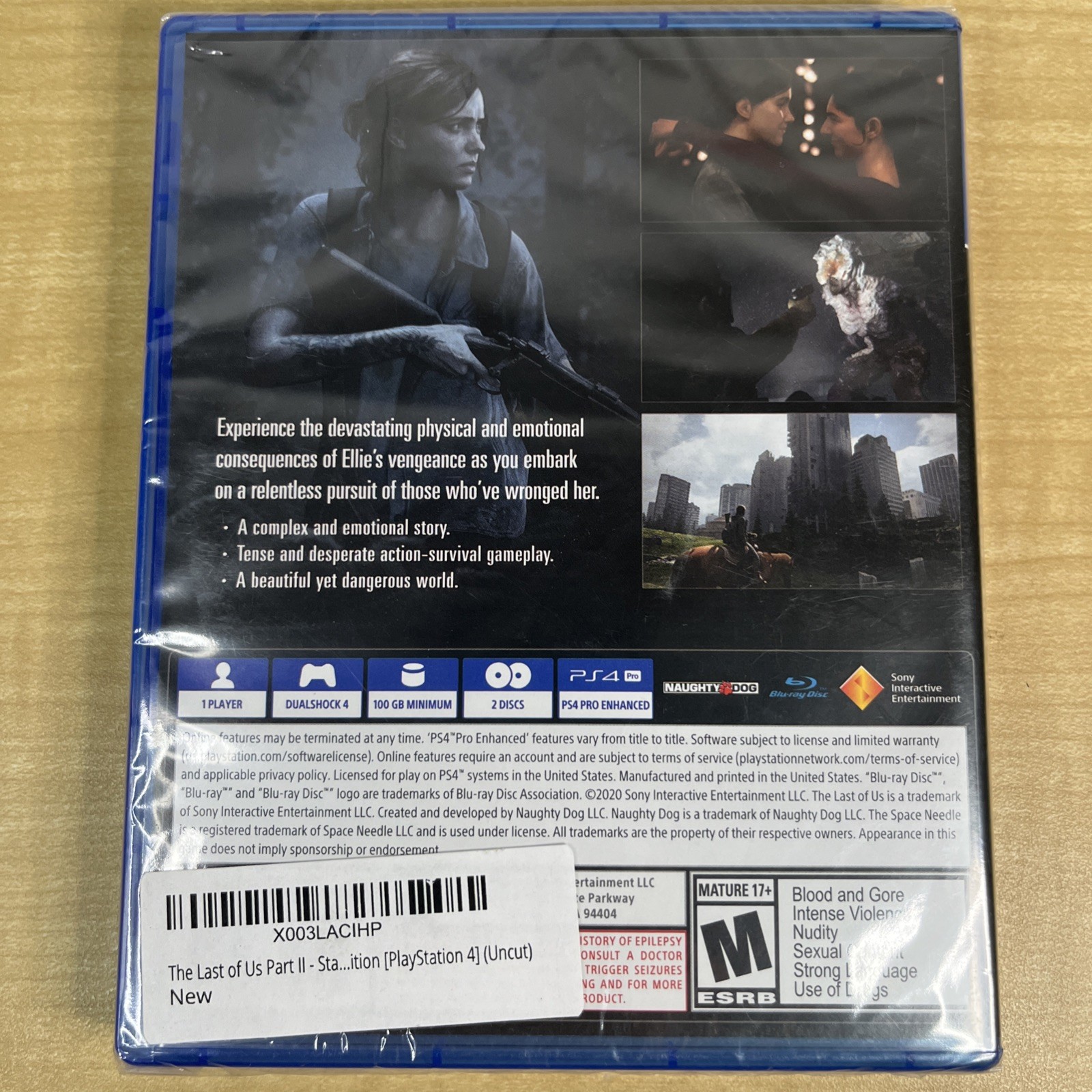 The Last of Us Part II – Sony PlayStation 4 – SEALED – Naughty Dog- 5 Star Games
